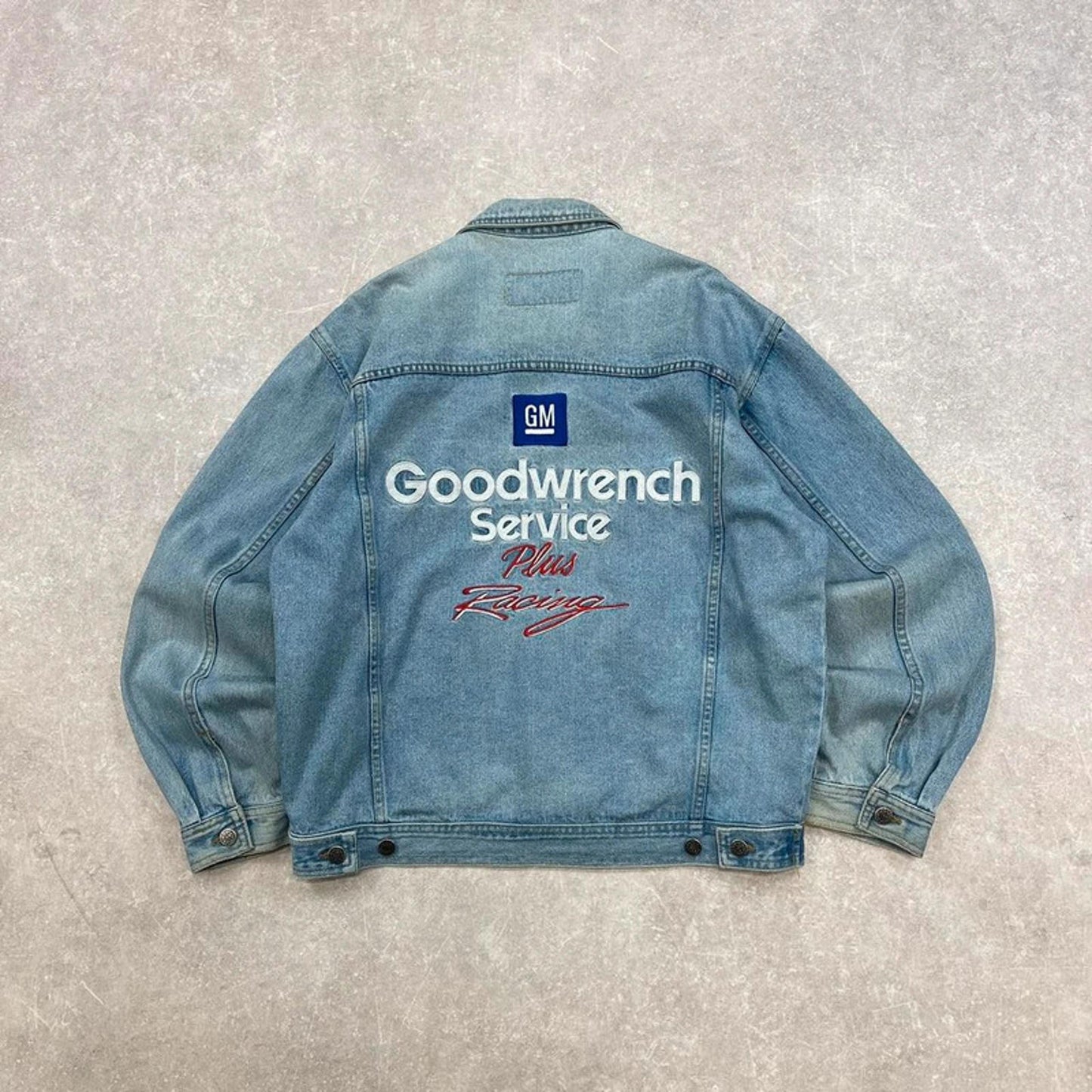 Chase Authentics Denim jacket Large NASCAR Dale Earnhardt GOODWRENCH racing jacket