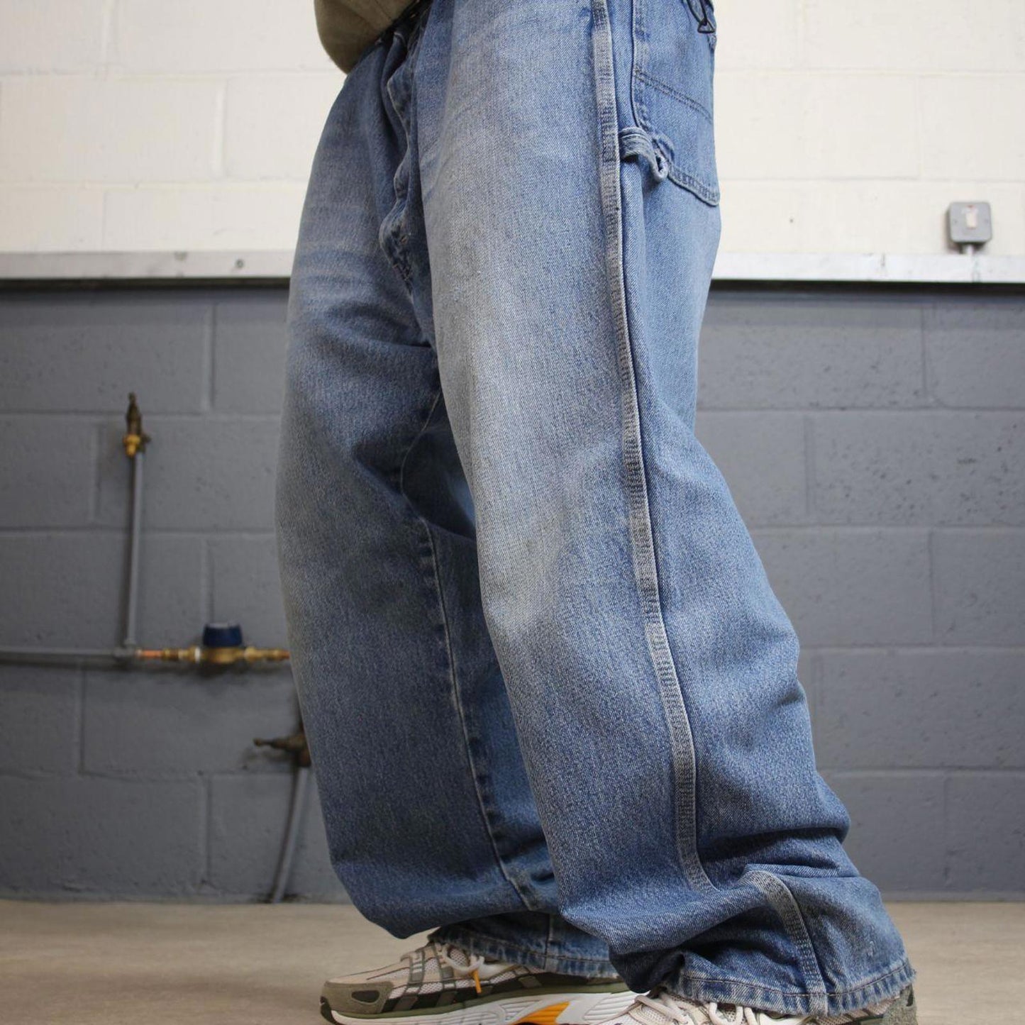 Dickies baggy carpenter jeans blue denim cargo skater style work pants