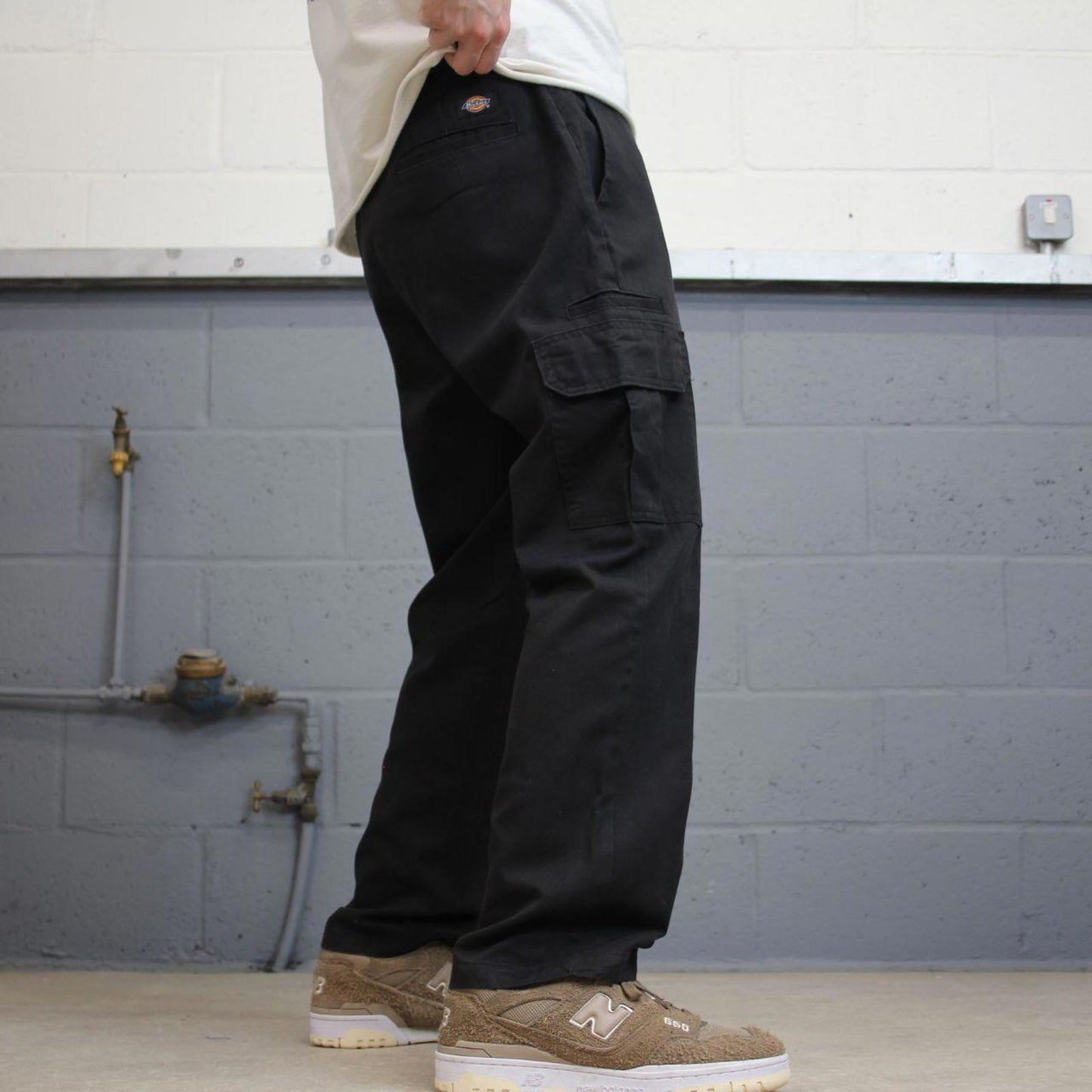 Loose Dickies cargo trousers W36L30 black chino style skater cargo pants