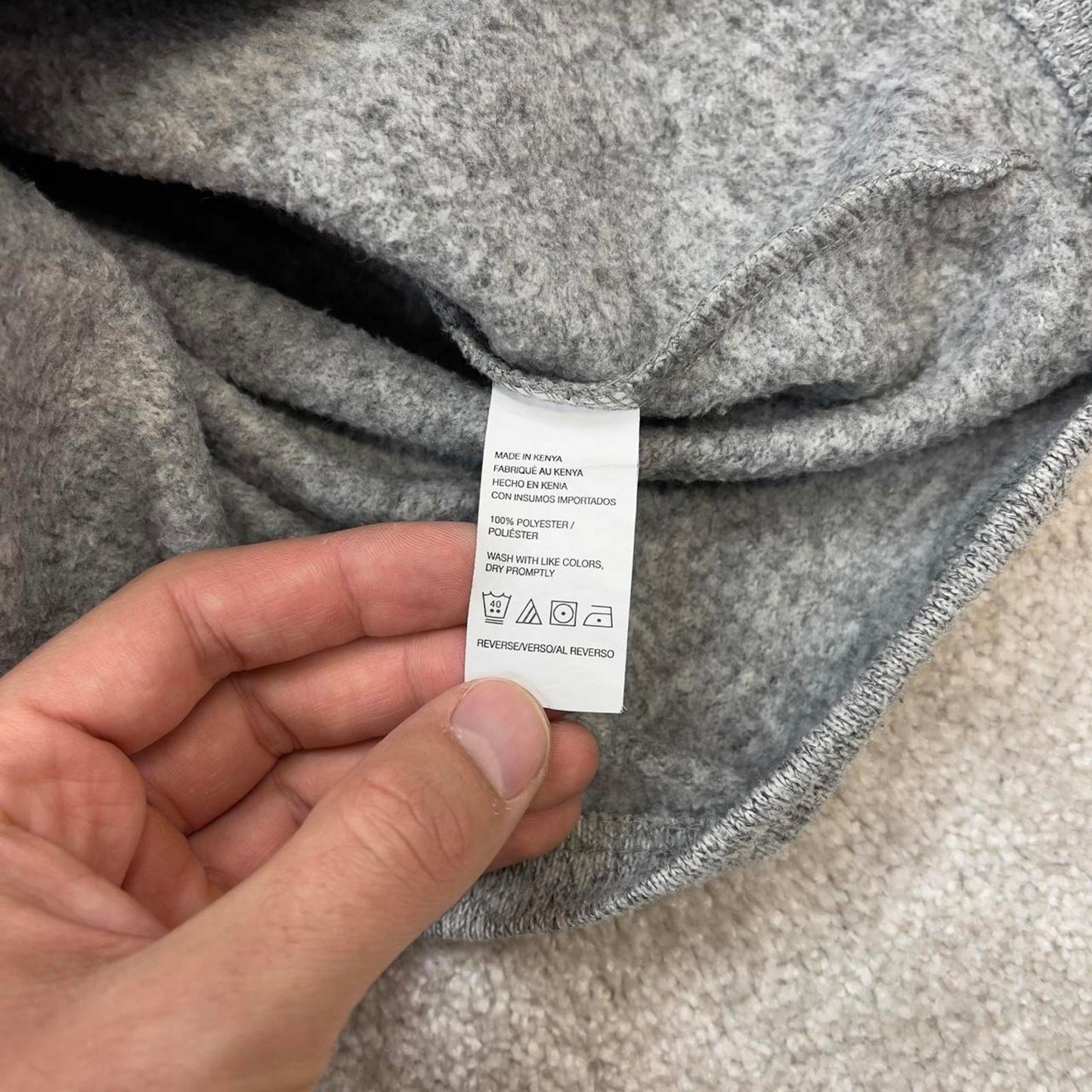 Grey Izod technical fleece Large 1/4 zip up pull over y2k autumn knit style
