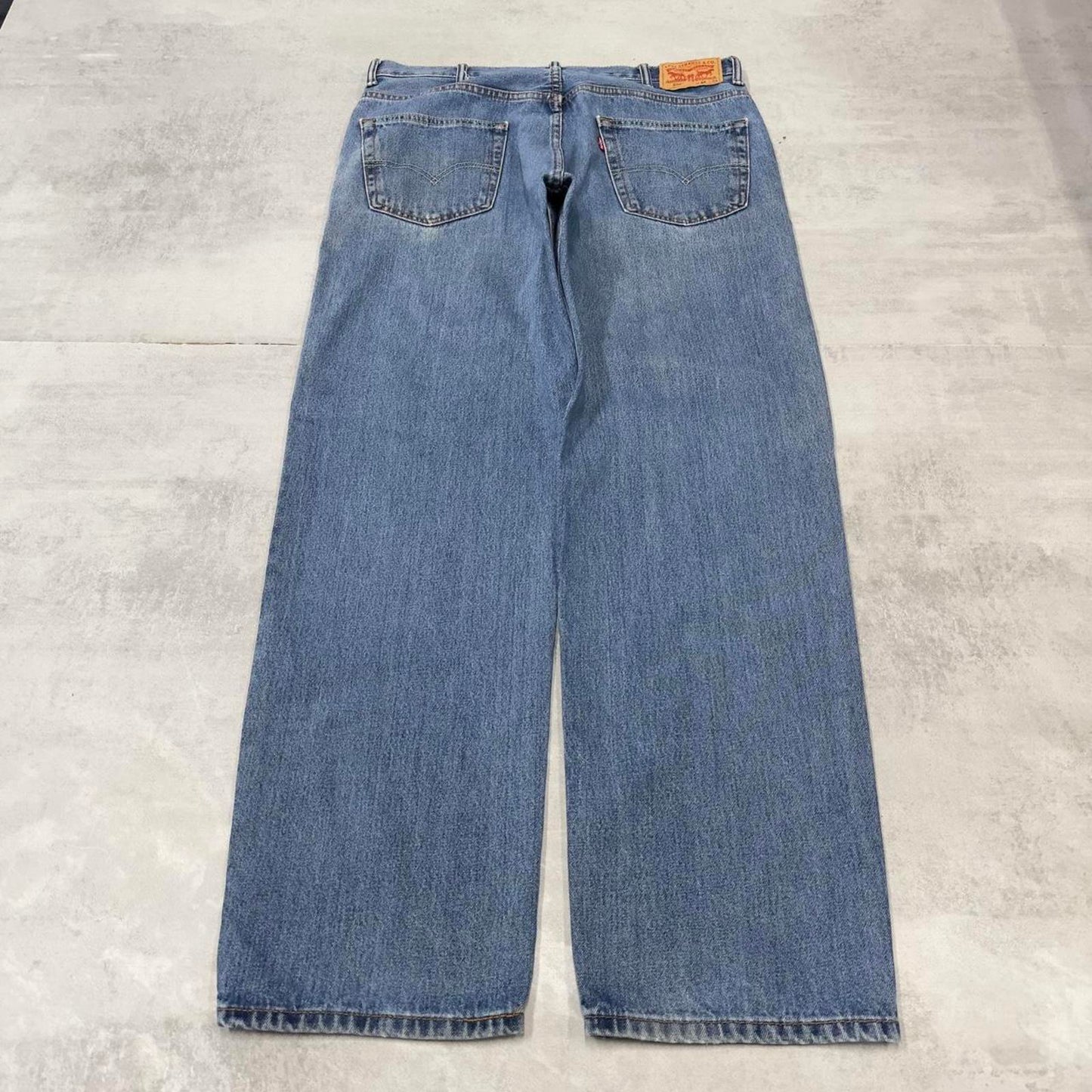 Baggy Levis 550 jeans W38 L34 blue loose 90s relaxed style skater jeans red tab logo