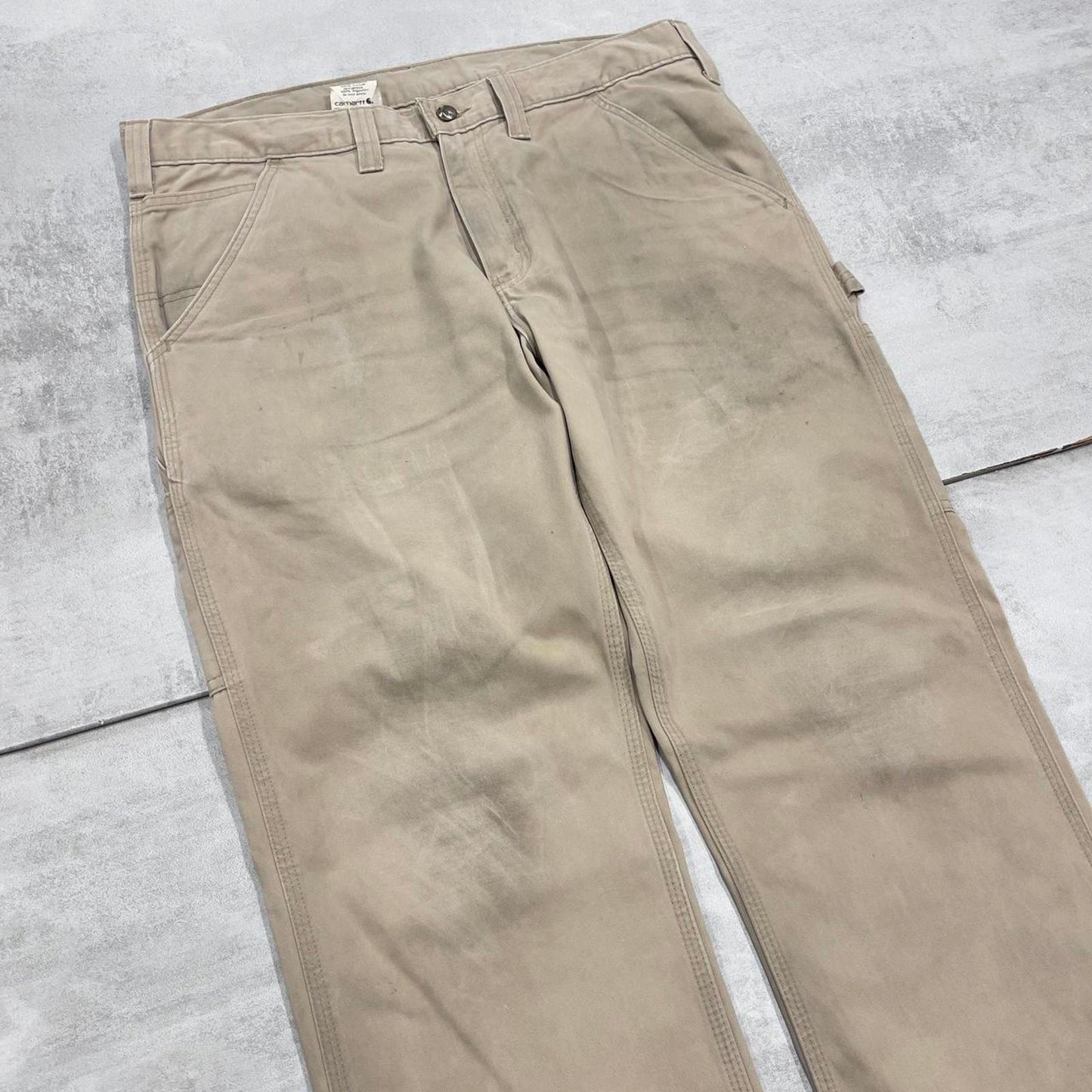 Beige Carhartt carpenter pants W36L30