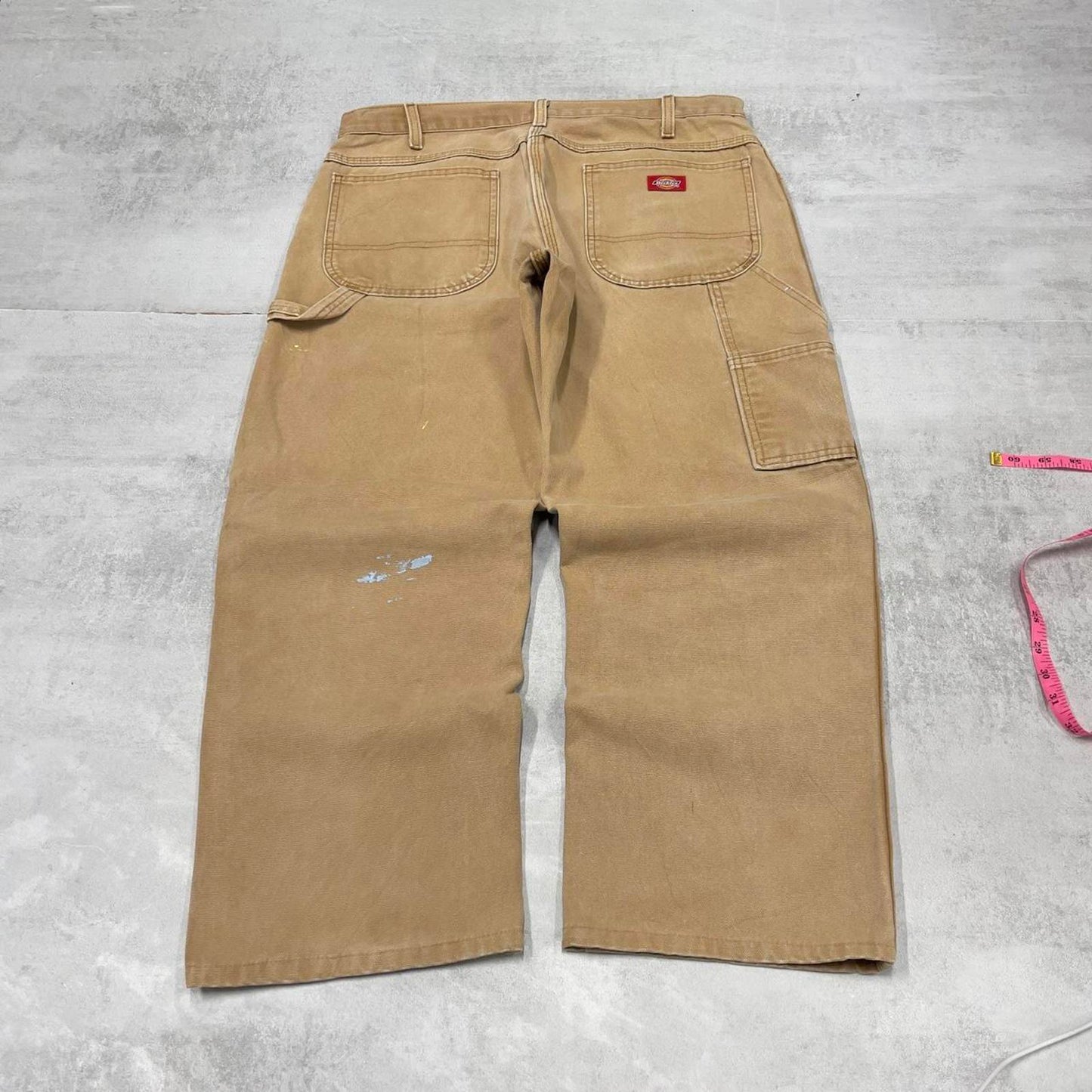 Tan Dickies carpenter jeans W36L27 loose canvas 90s skater style cargo pants