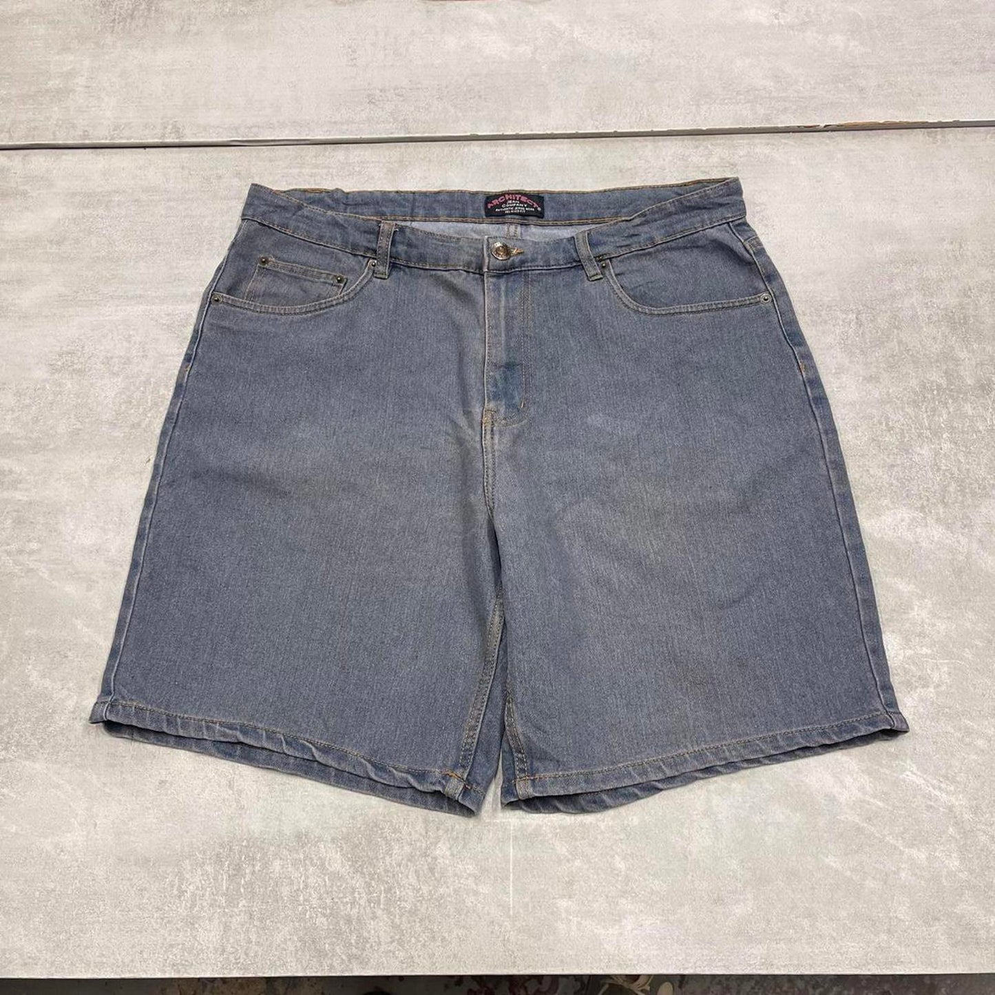 Mens blue Architect jean shorts W36