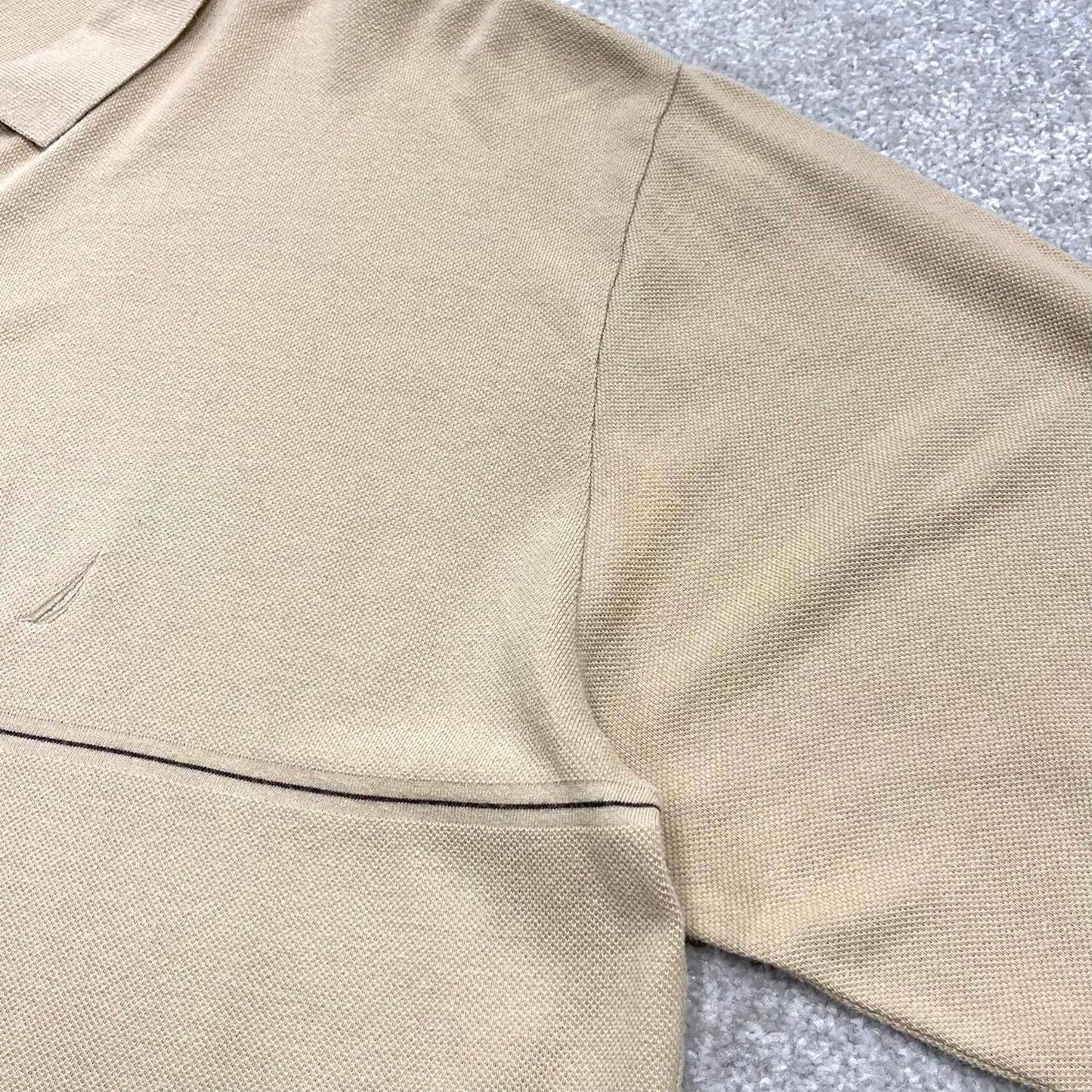 00s Nautica knit 1/4 zip polo embroidered XL men's beige knitted pull over y2k 90s style