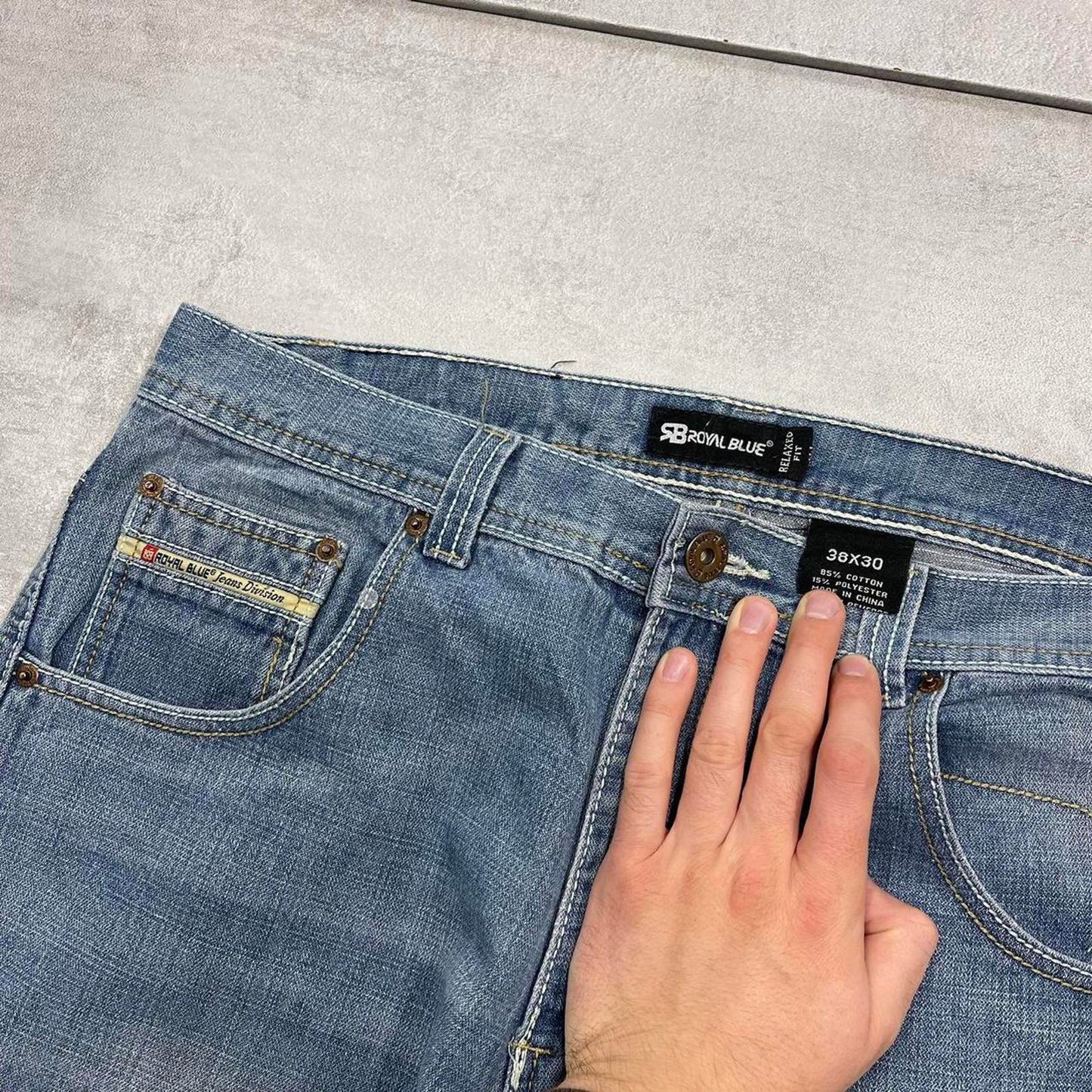 Baggy Royal Blue jeans W36 L30