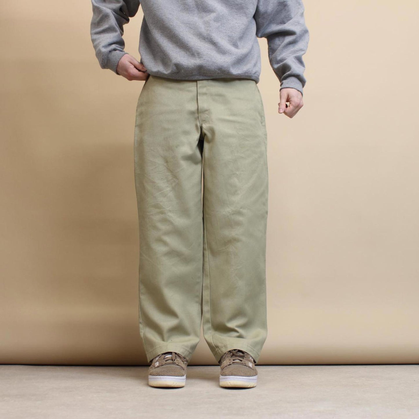Beige Dickies 874 pants W36L28 loose twill chino style skater trousers