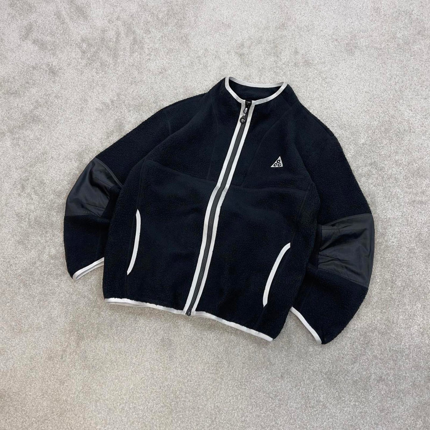 Black Nike ACG full zip technical fleece youth XL embroidered ACG logo autumn y2k style