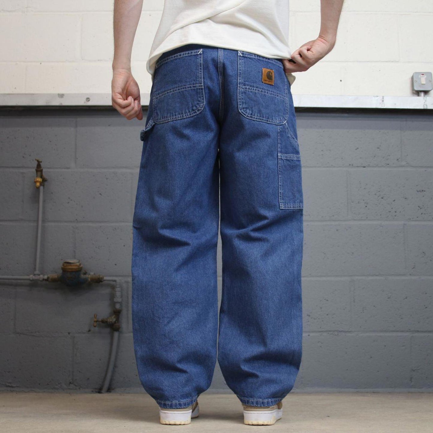 vintage Carhartt carpenter jeans W34L30 Blue Denim 1999 loose skater cargos