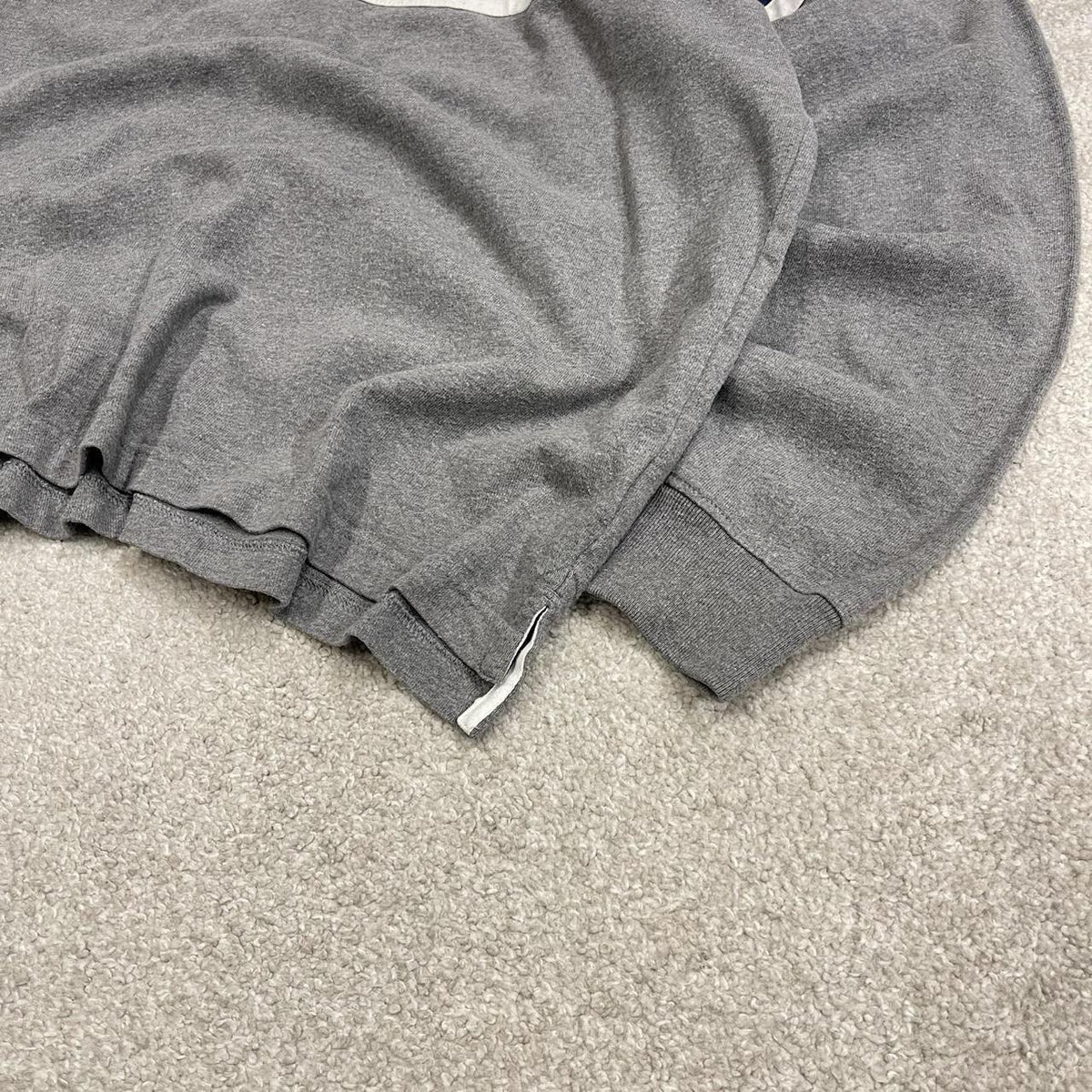 Striped rugby shirt long sleeve polo grey Retro Old Navy button up pullover rugby top