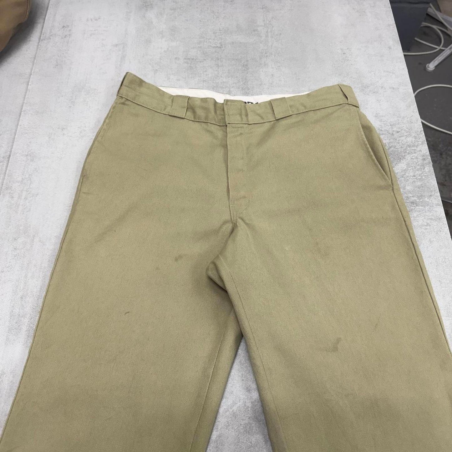 Beige Dickies 874 pants W36L28 loose twill chino style skater trousers