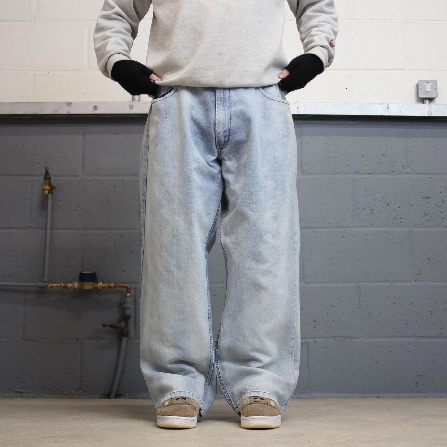 Y2k baggy jeans skater style W38L30 loose 00s Trust Jeans 5 pocket faded denim casual autumn