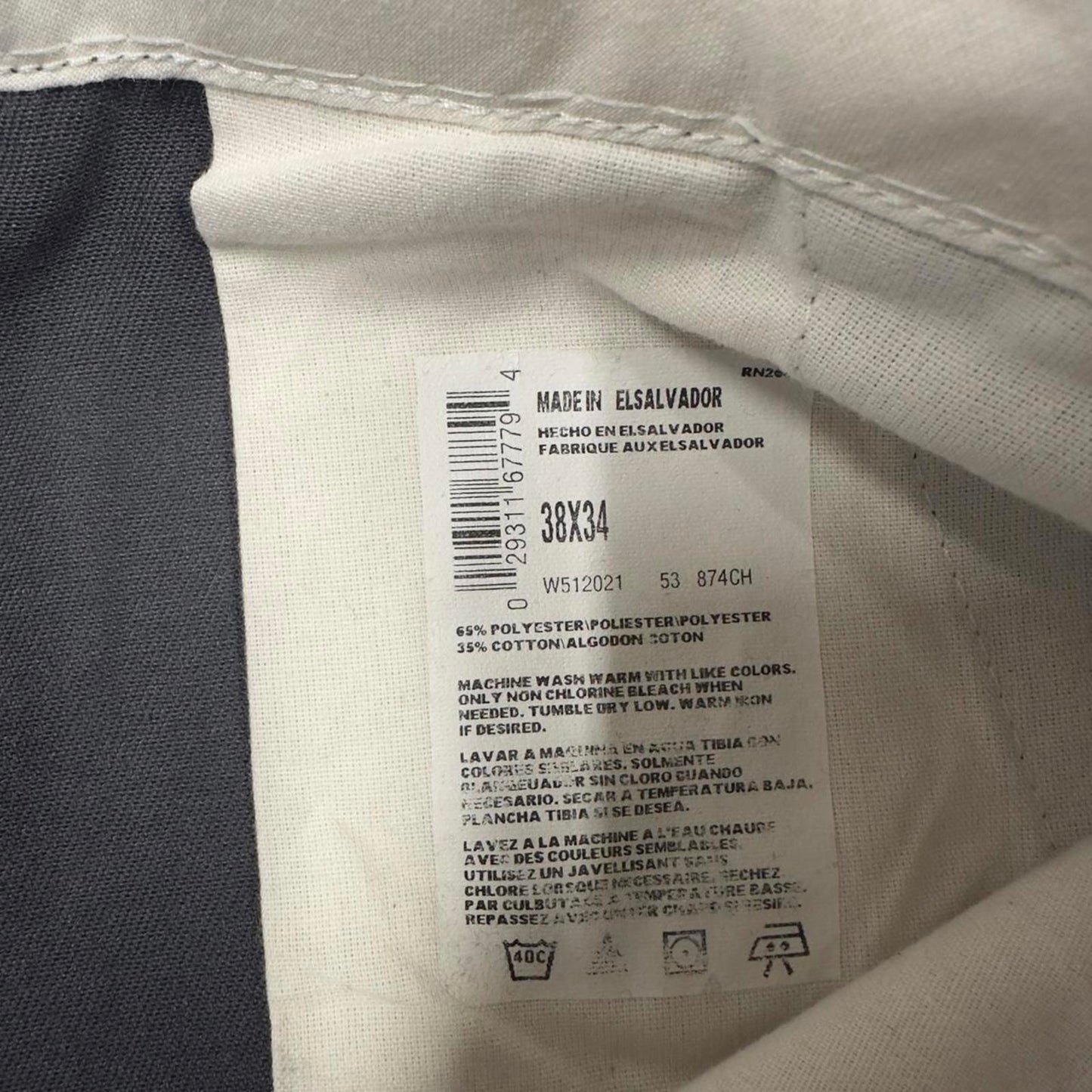 Baggy Dickies pants W38 L34 grey loose twill chino style skater pants