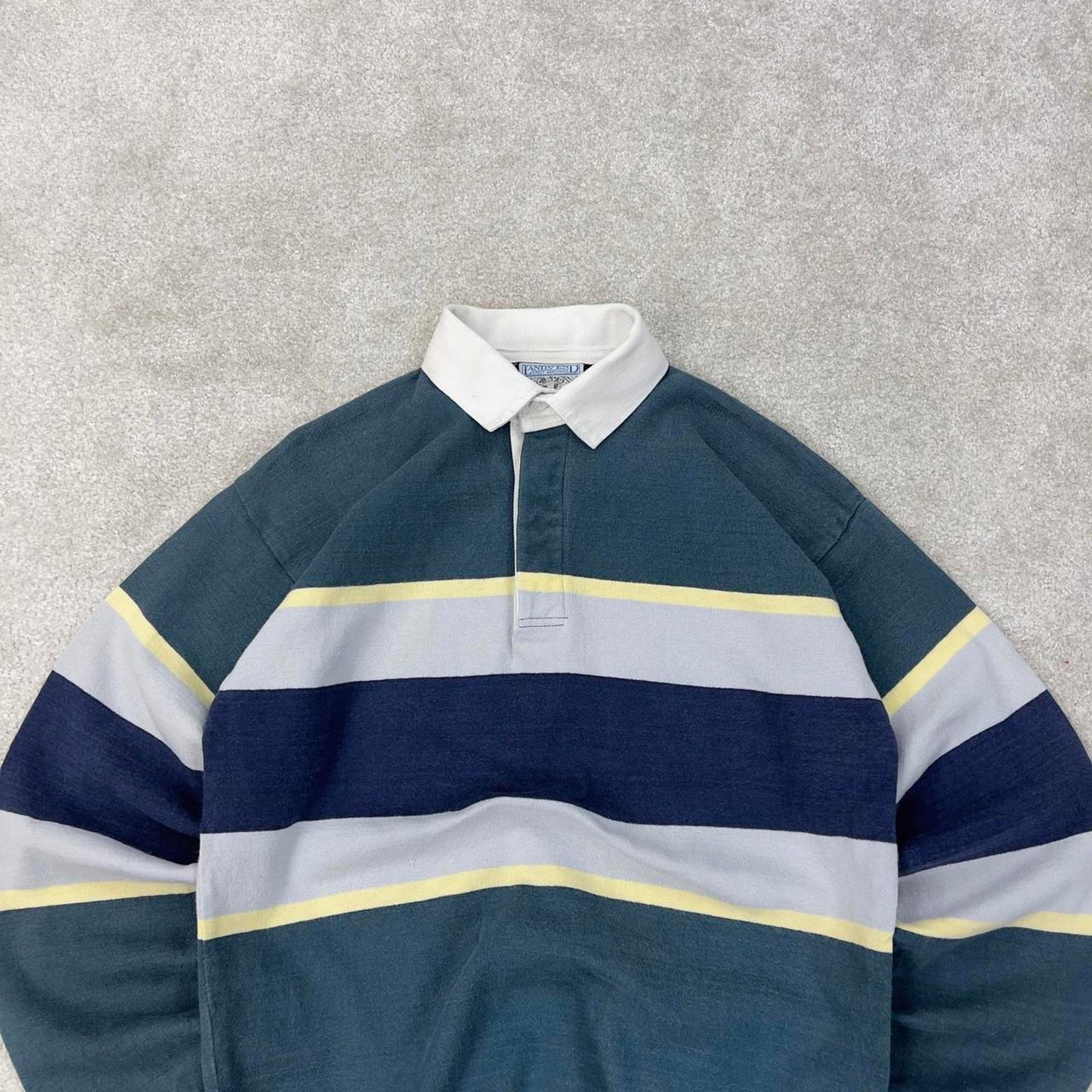 Green Lands' End Vintage Rugby Shirt S