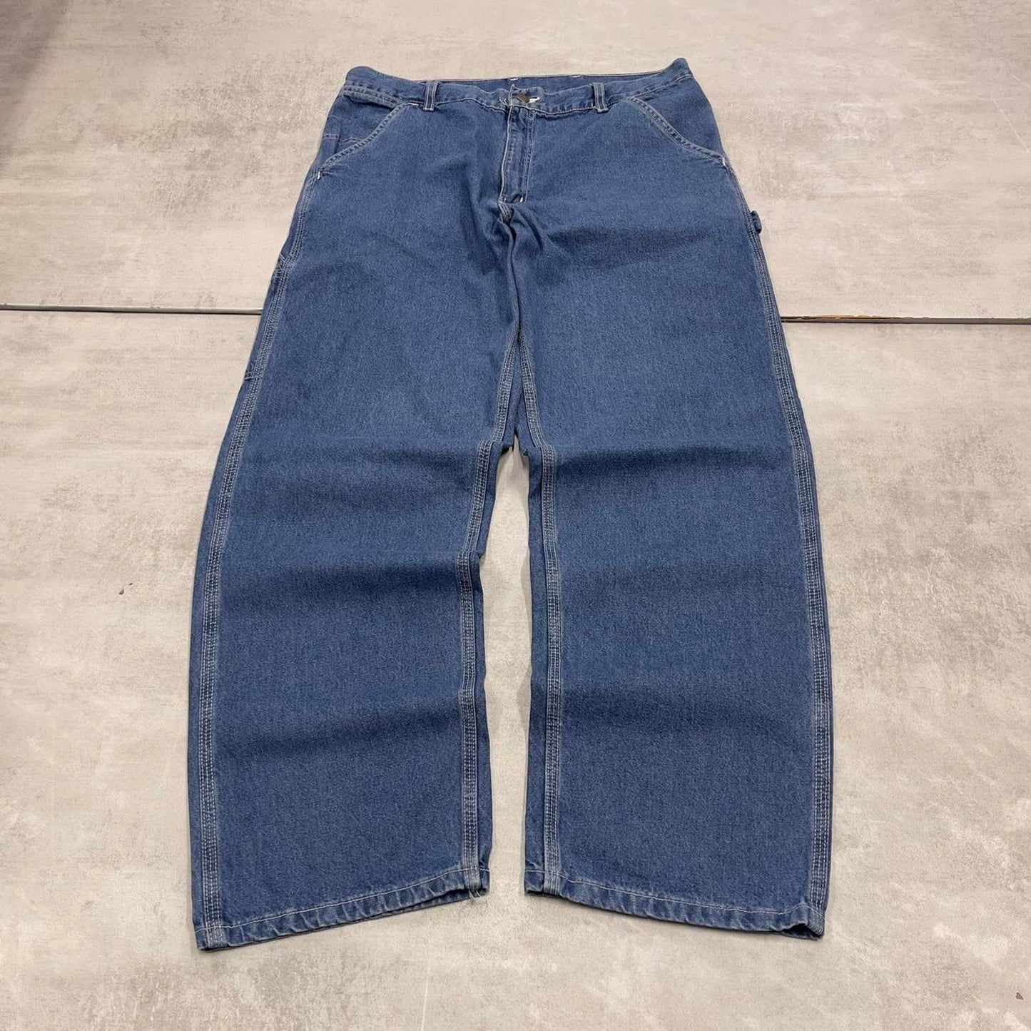 vintage Carhartt carpenter jeans W34L30 Blue Denim 1999 loose skater cargos