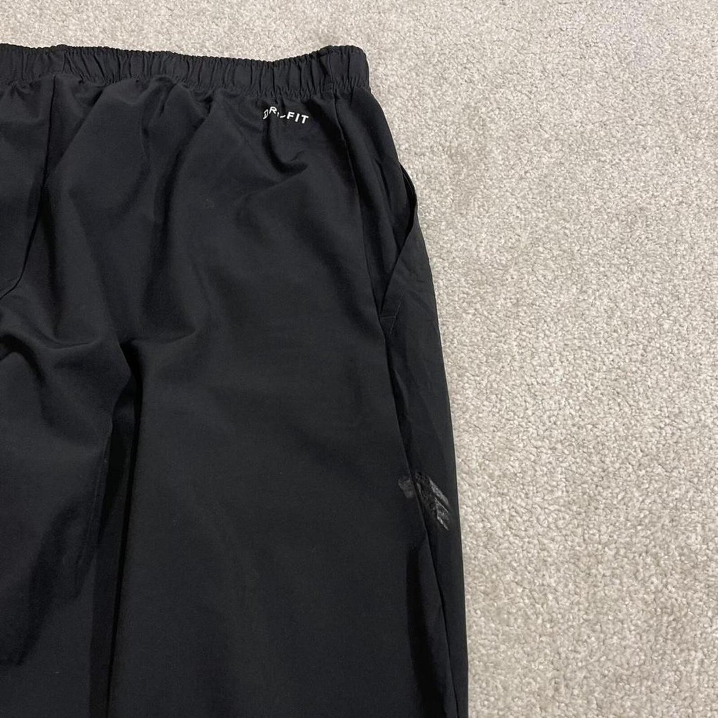 Nike tracksuit bottoms loose fit black Lightweight floaty swoosh logo track pants