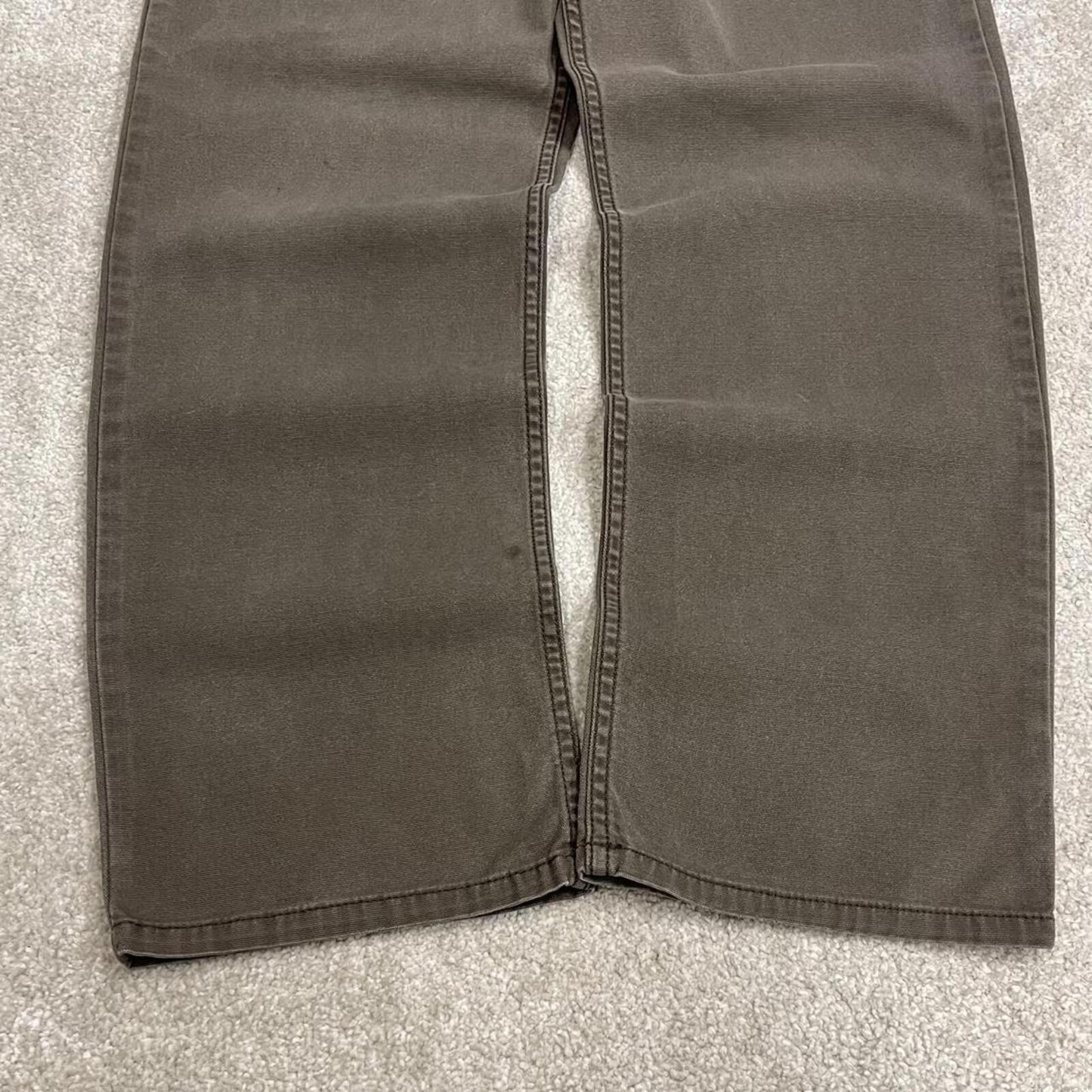 Carhartt cargo jeans canvas work pants grey Relaxed fit workwear utility pants patch logo