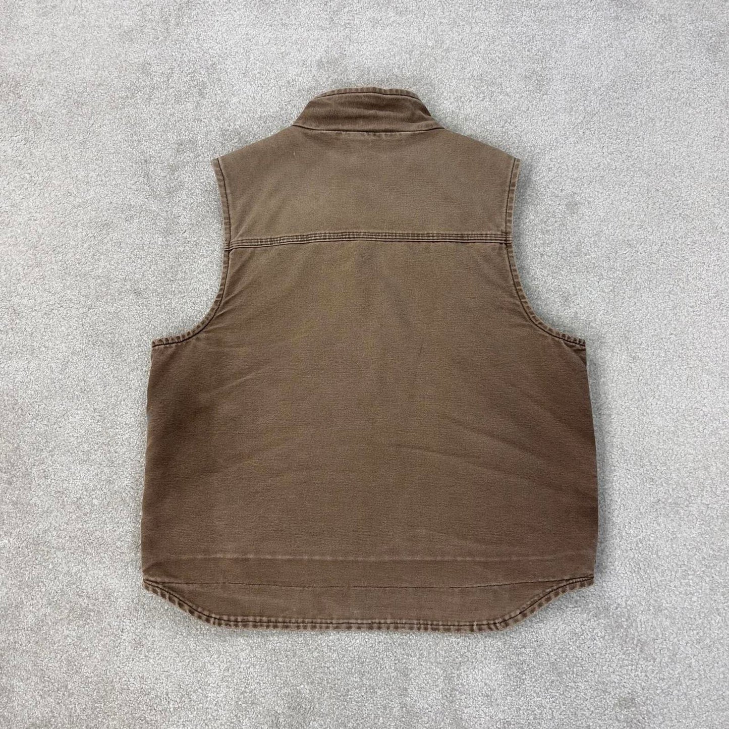 Brown vintage Carhartt gilet L sandstone canvas