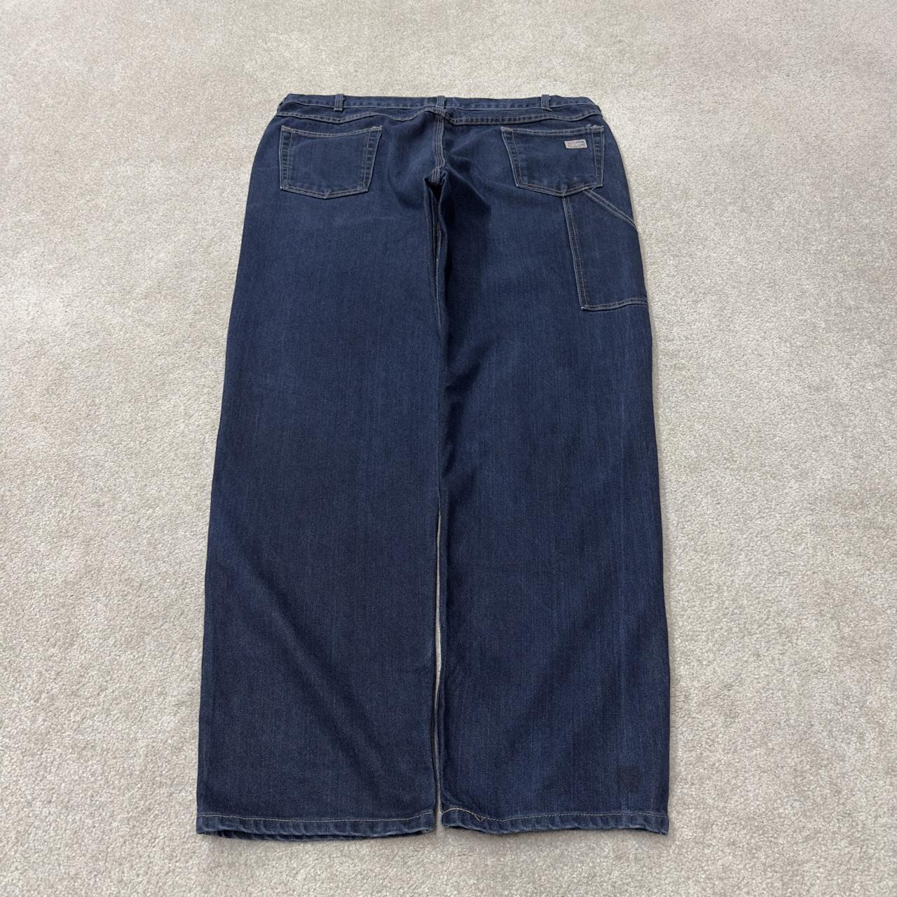 Baggy denim carpenter jeans y2k W44L35 blue Tyndale FR loose skater cargos, fire resistant