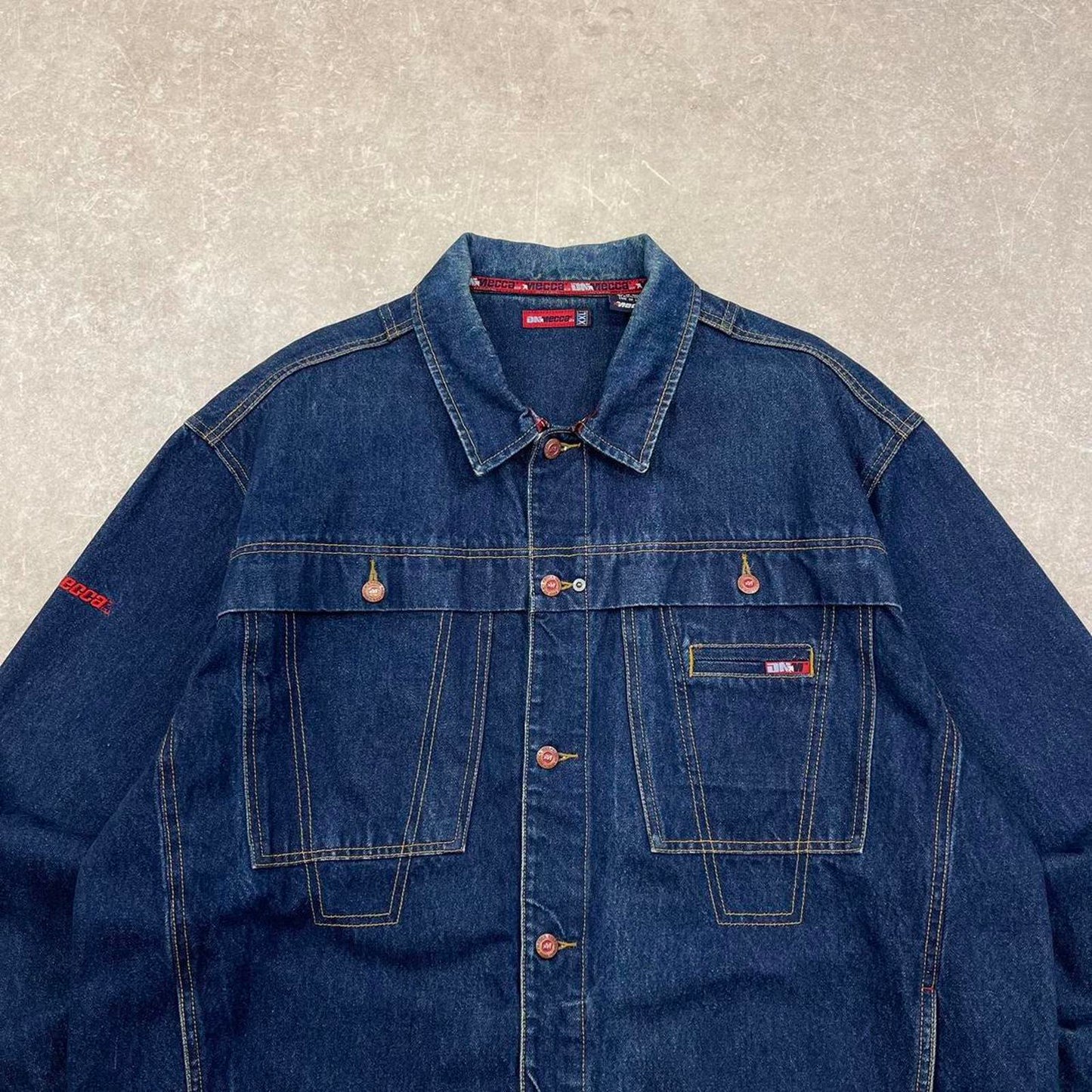Blue MECCA USA jacket 2XL baggy hip hop skater 90s style jacket
