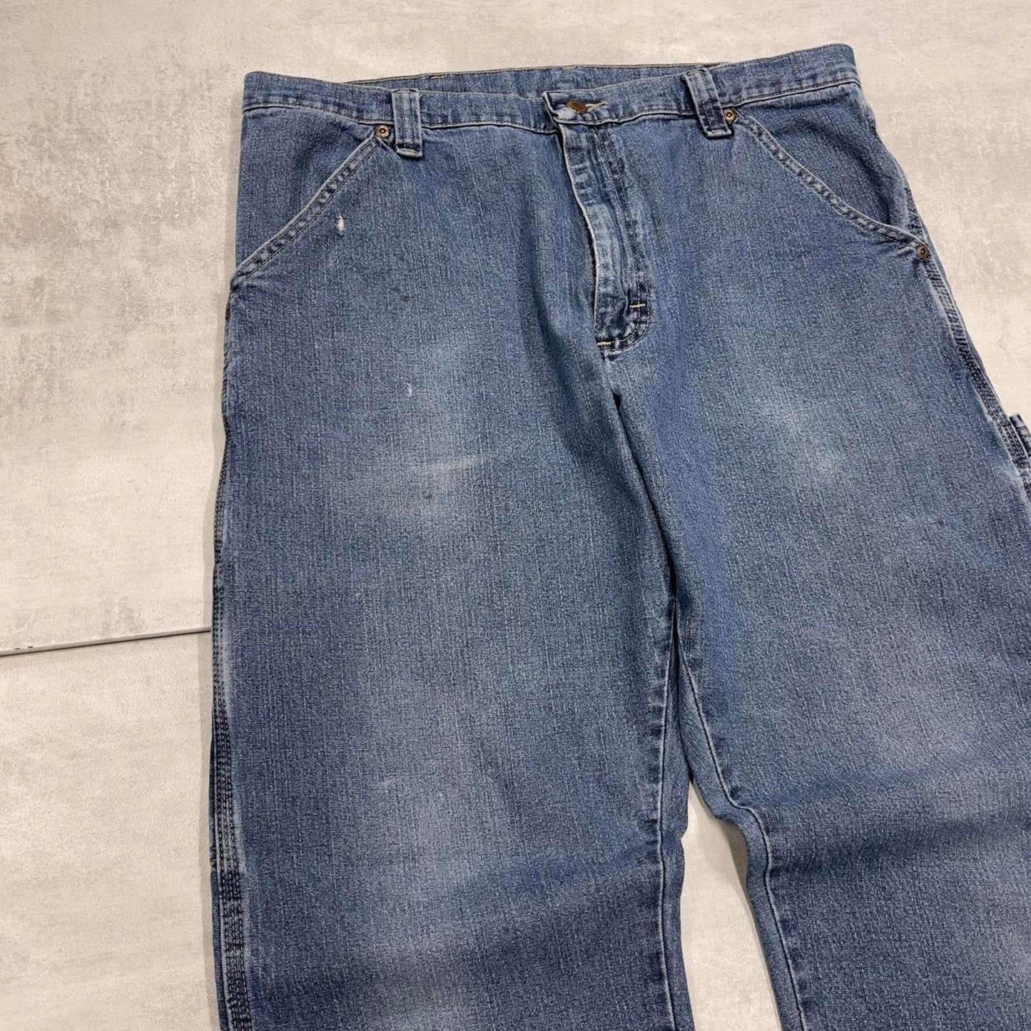 Blue Wrangler carpenter jeans W36L30 loose cargo skater style jeans