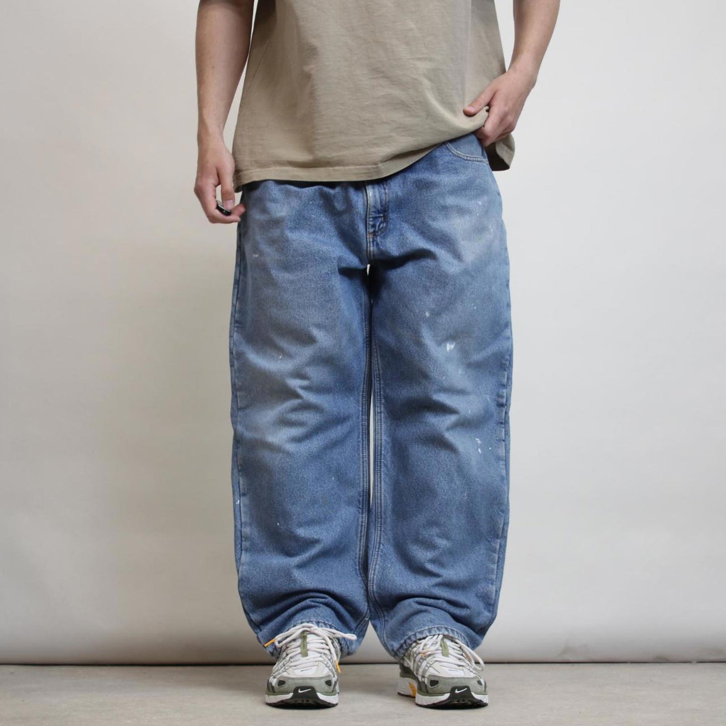 Carhartt jeans W40 L30 blue fleece lined 90s style skater work jeans