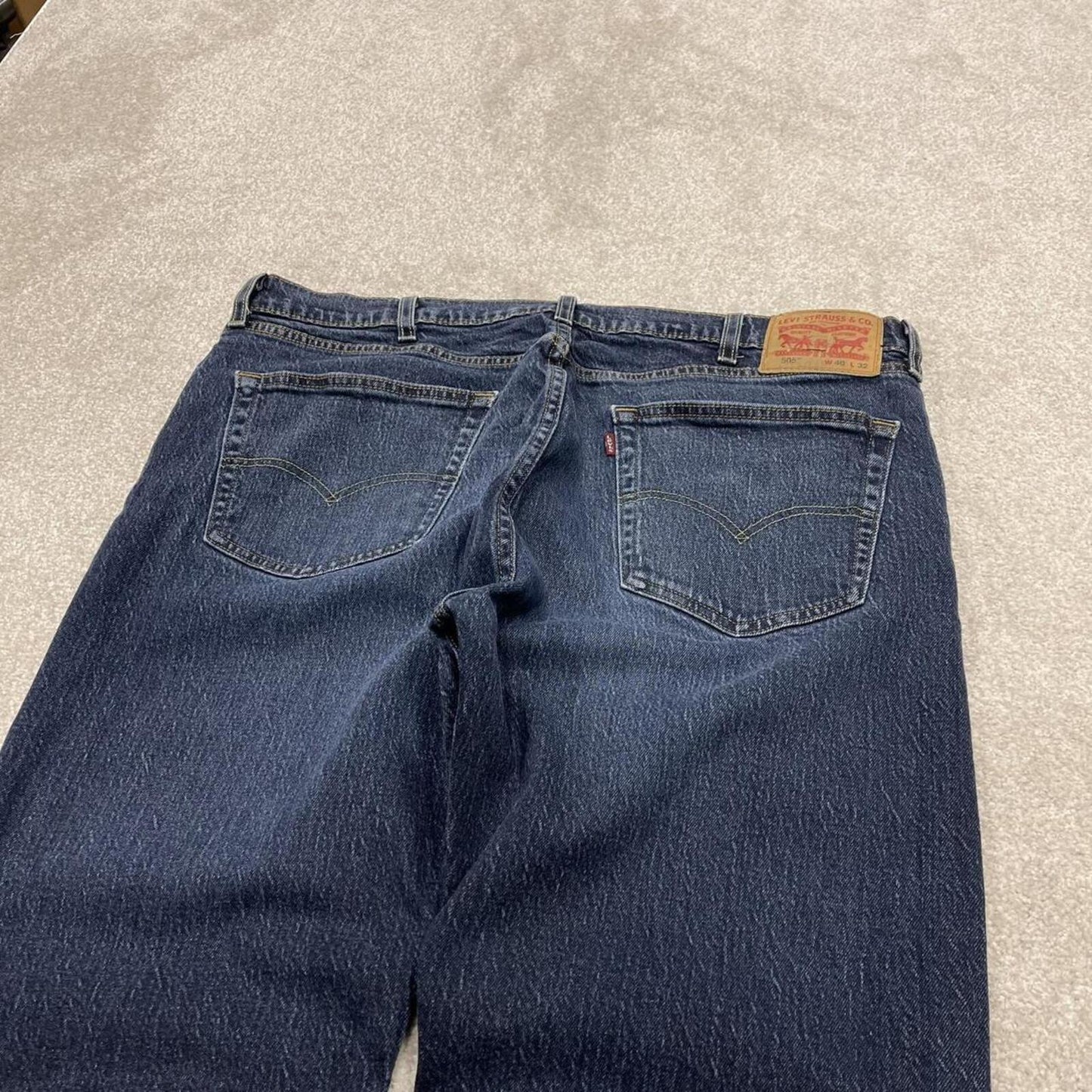 Y2k Levi's 505 jeans straight leg blue Casual denim pants red tab logo
