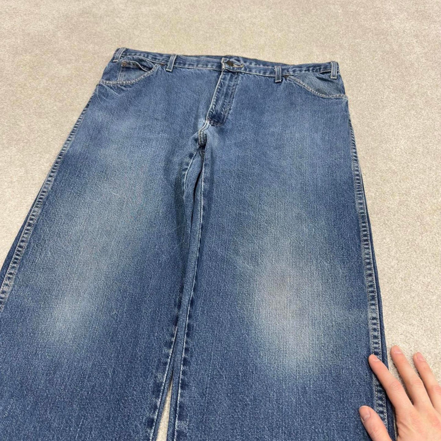 Vintage Y2k Dickies skate jeans blue Loose 5 pocket denim workwear pants