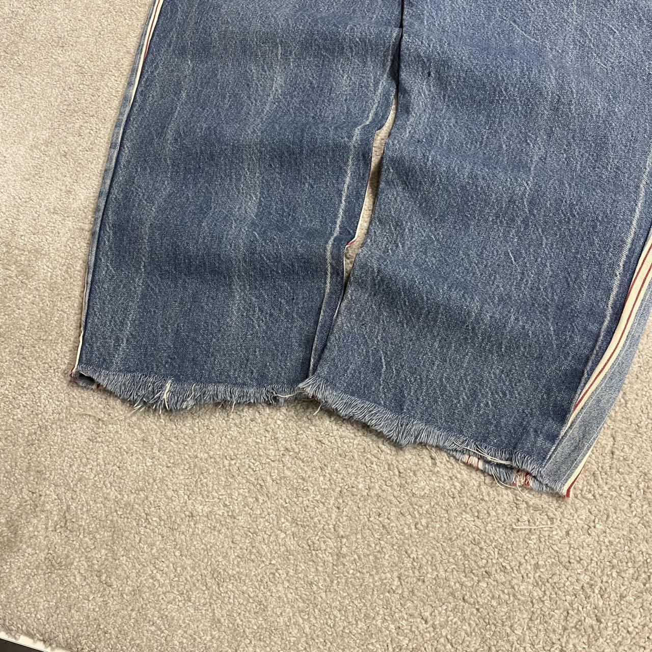 Vintage Cross Colours striped denim dungarees y2k USA made denim hip hop overalls festival