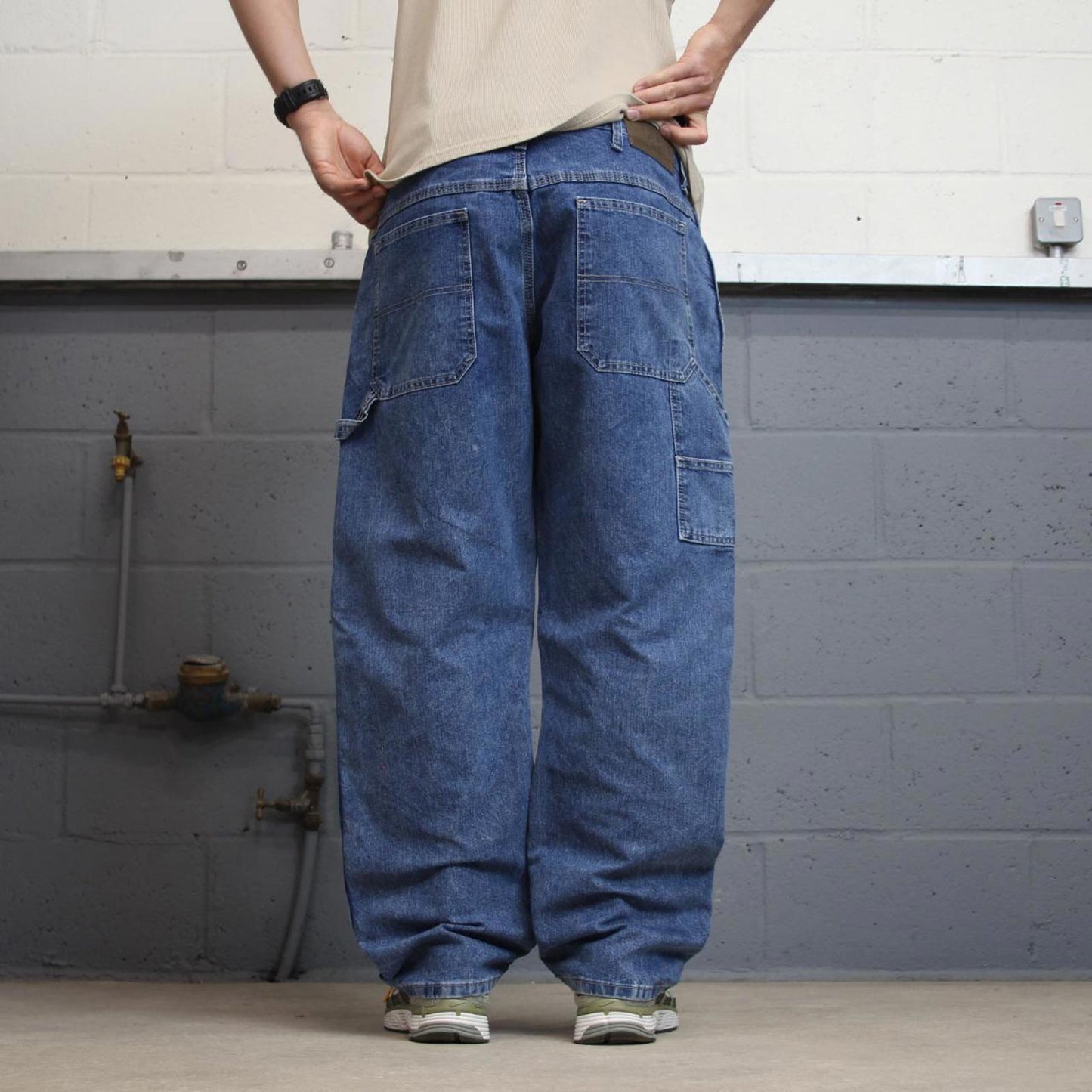 Baggy Lee carpenter jeans W38L30 blue denim skater style carpenters