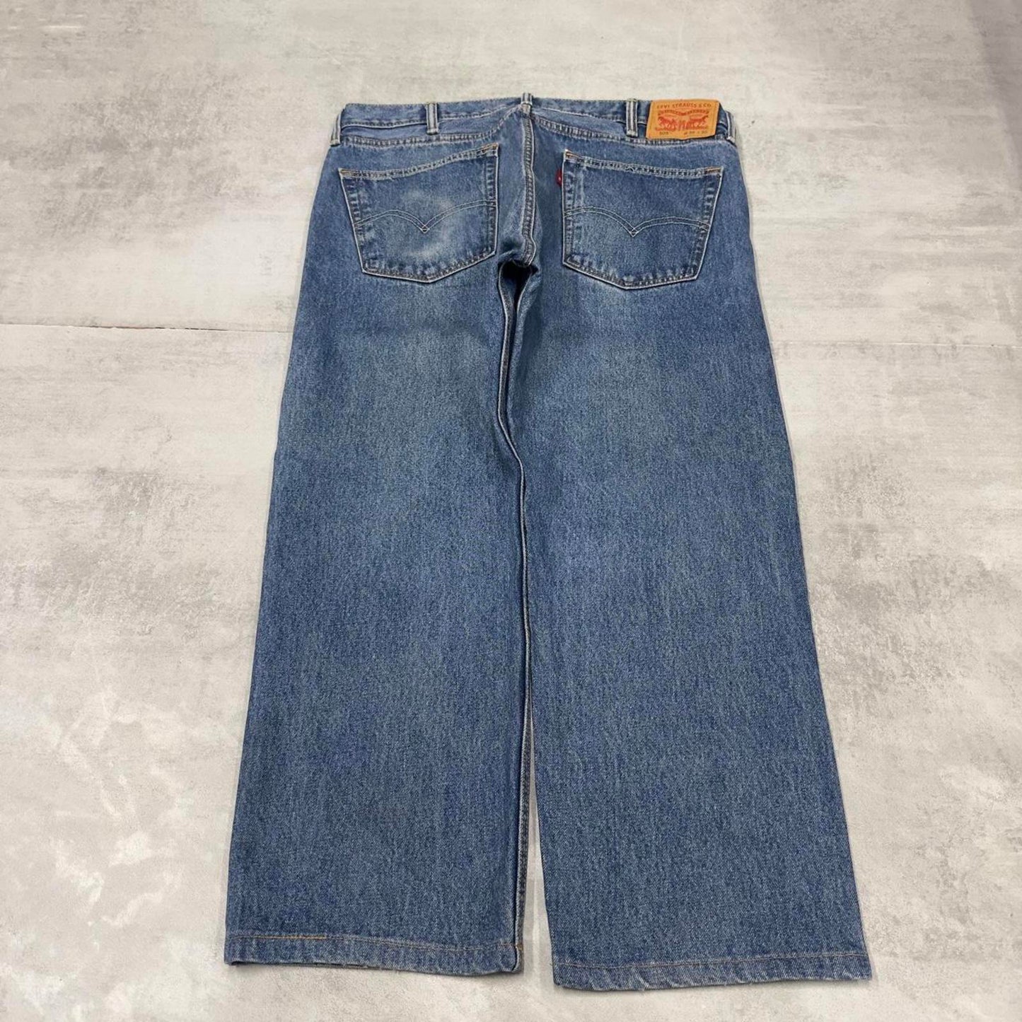 Levis 505 jeans W38 L26 blue loose 90s style skater jeans red tab logo