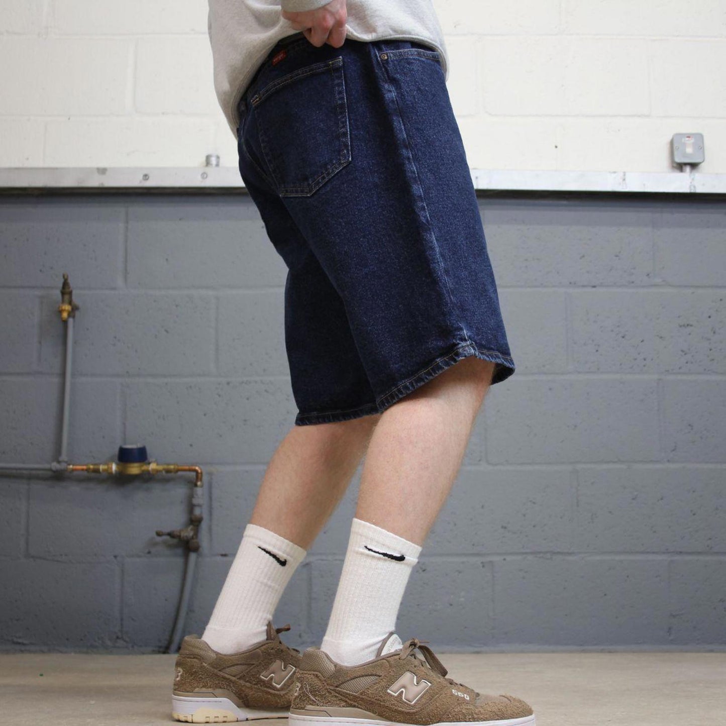 Y2k baggy Wrangler denim shorts skater style blue Loose fit summer festival jorts