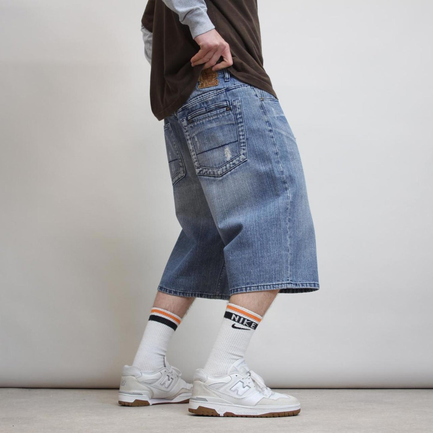 Baggy Akademiks jorts W38 loose denim Y2K print design shorts