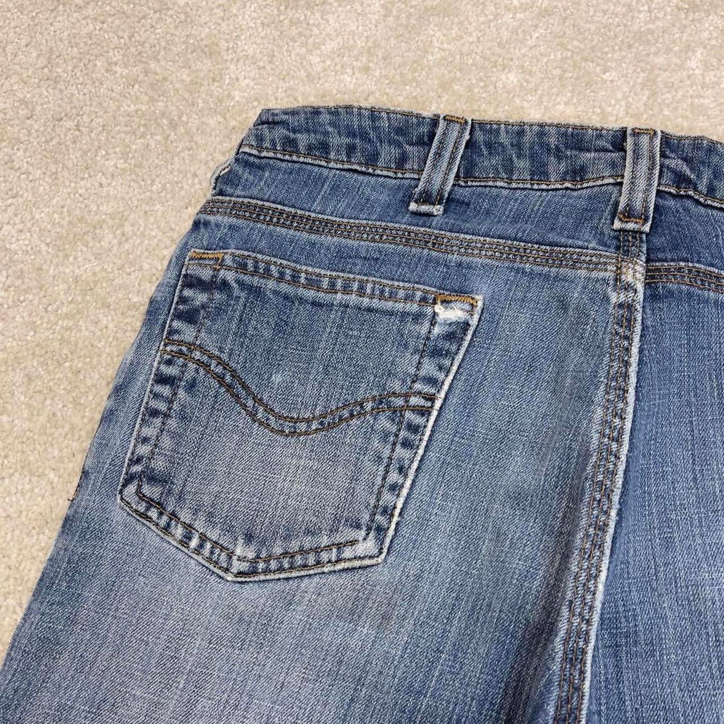 Blue Carhartt jeans size 6x30 women's bootcut 5 pocket work trousers y2k 90s style