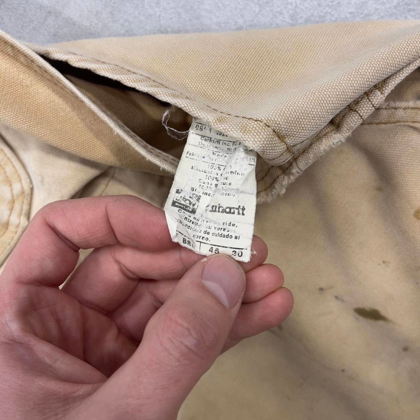 Tan Carhartt overalls W46