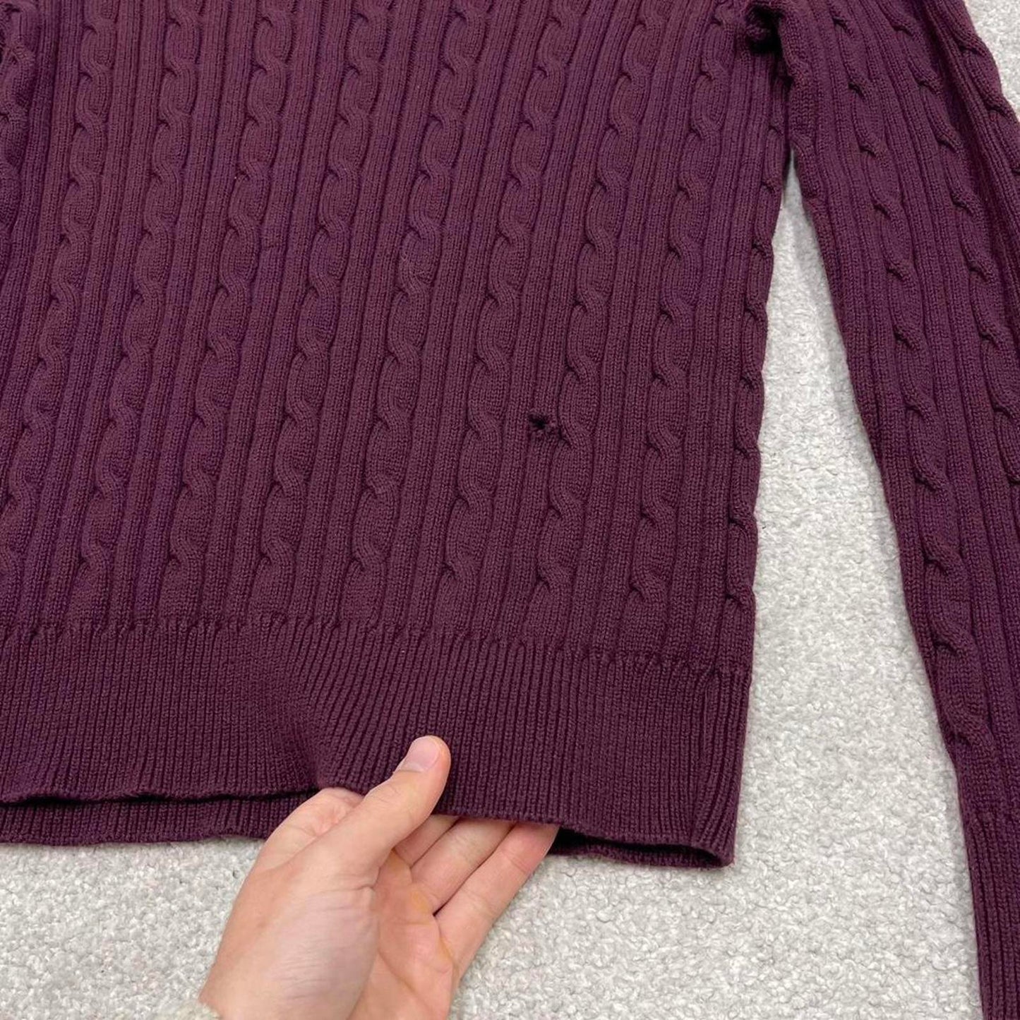 00s CHAPS knit sweater jumper embroidered L women's maroon knitted pull over y2k 90s style