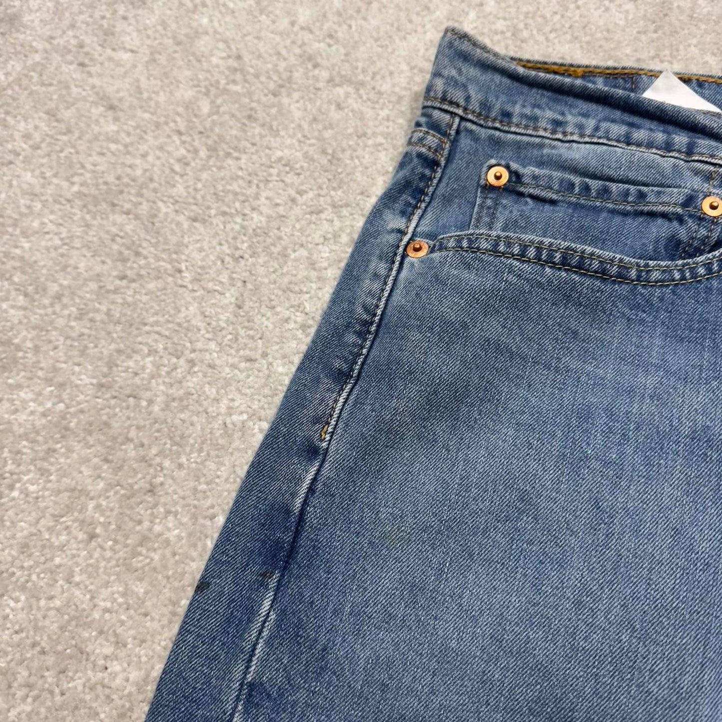00s Levis 505 jeans y2k 90s casual style W38L29 straight leg blue 5 pocket denim pants autumn