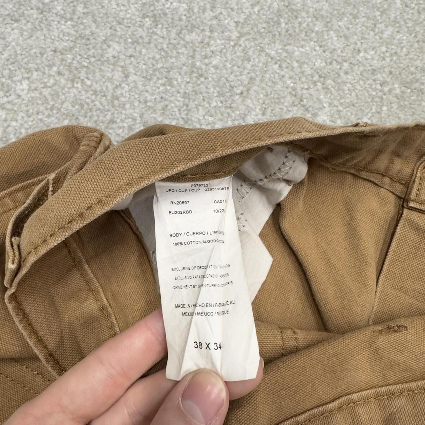 Dickies carpenter shorts cargo jorts tan Loose y2k canvasy cargo summer skate shorts