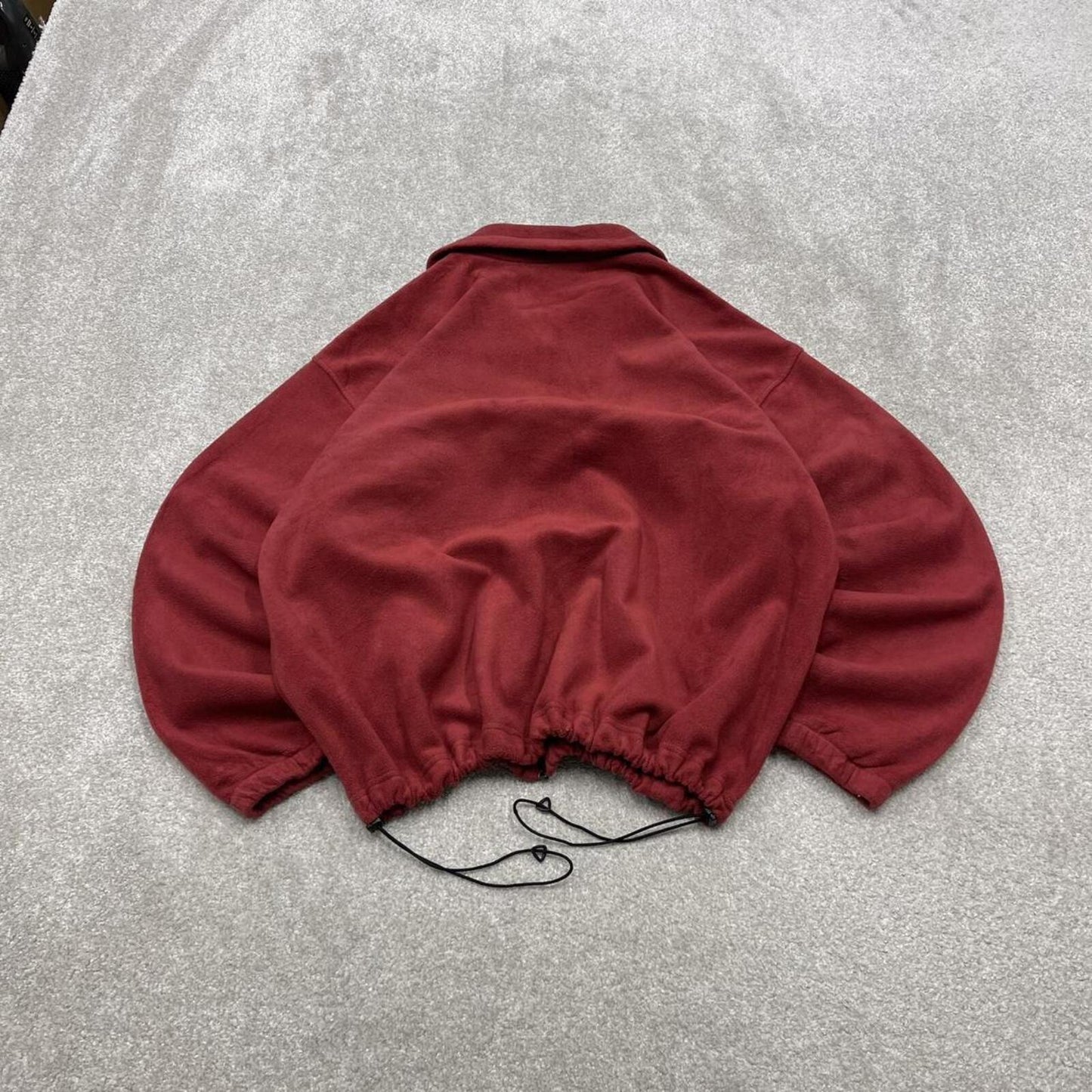 Y2K Columbia technical fleece red XXL Full zip up boxy fit fleece adjustable toggle waist