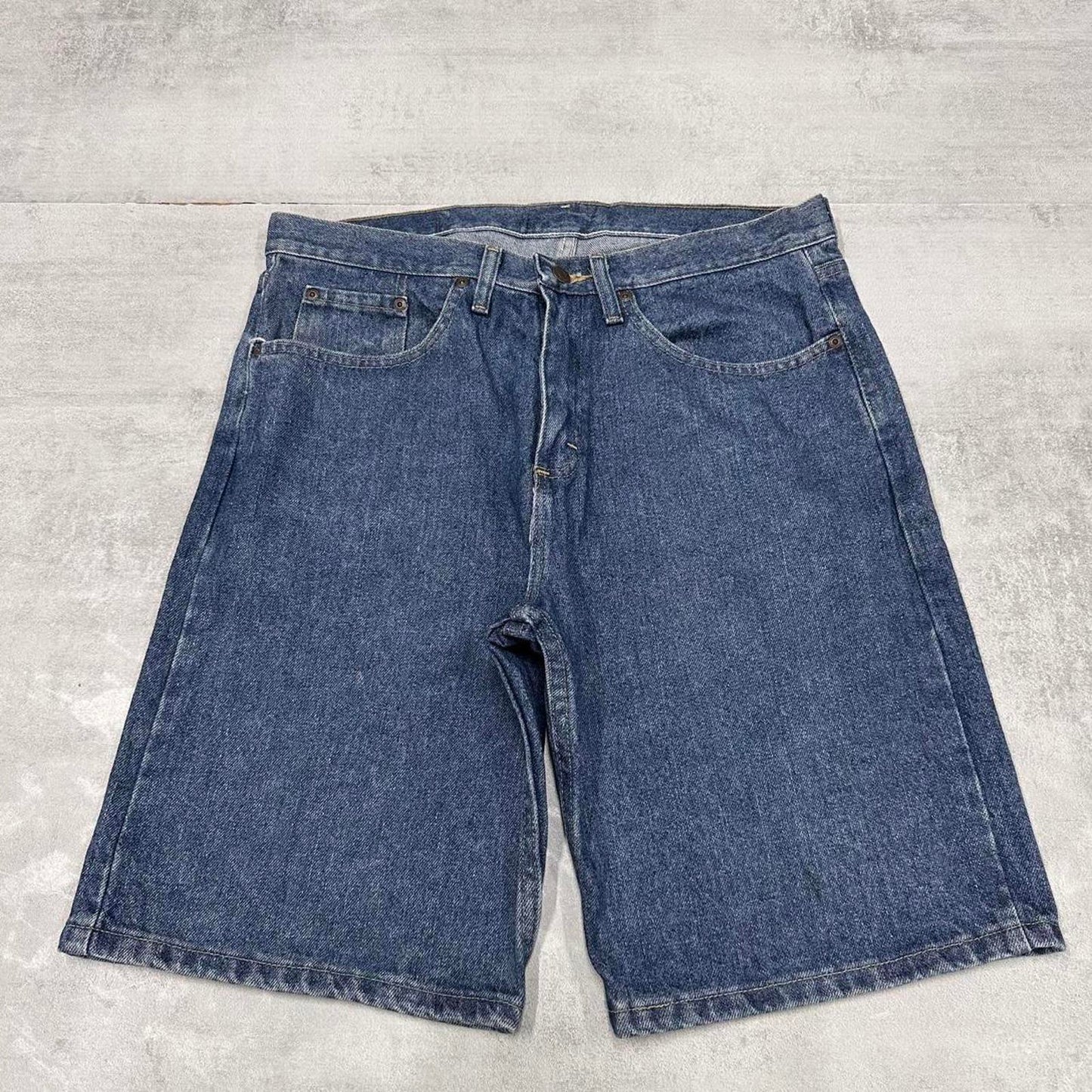 Mens Baggy Wrangler jorts W34 denim skater style shorts