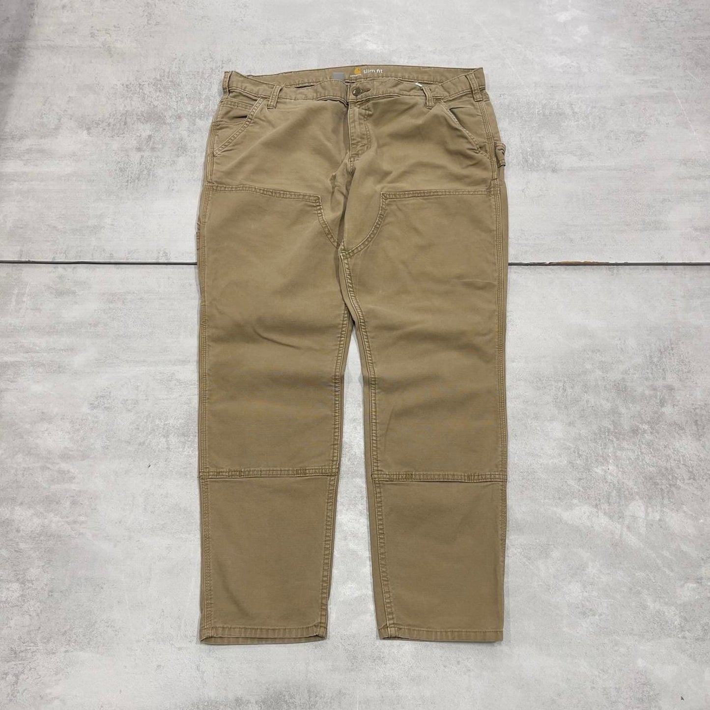 Carhartt double knee carpenter pants size 18 (W38 L30) khaki slim fit work trousers