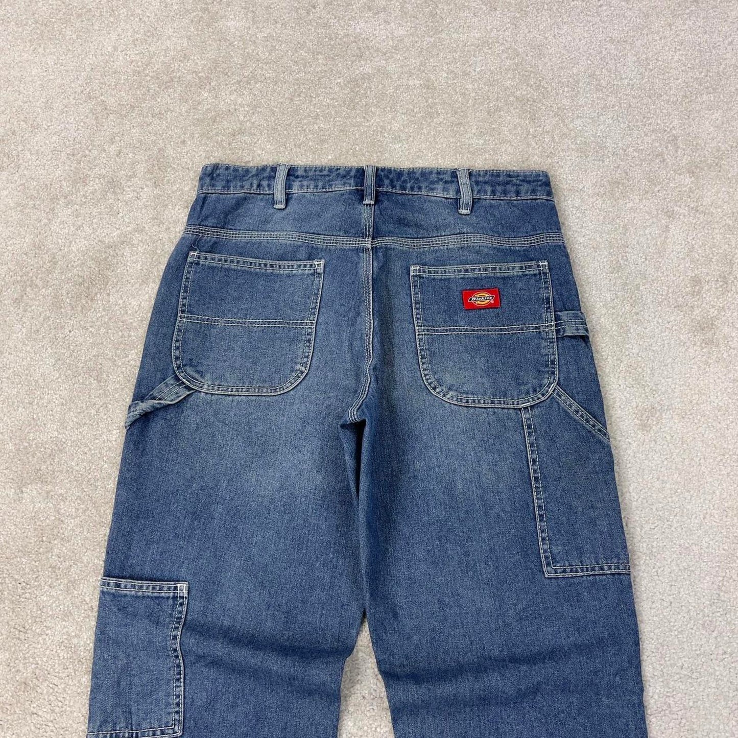 Dickies carpenter jeans size 5 W30L32 loose blue denim cargo skater style jeans