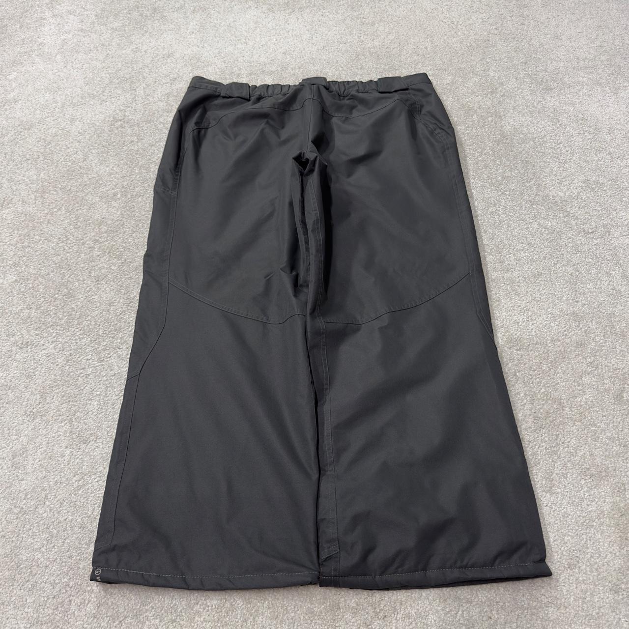 Y2K champion waterproof technical trousers grey XL Wide leg hiking salopette outdoors trousers