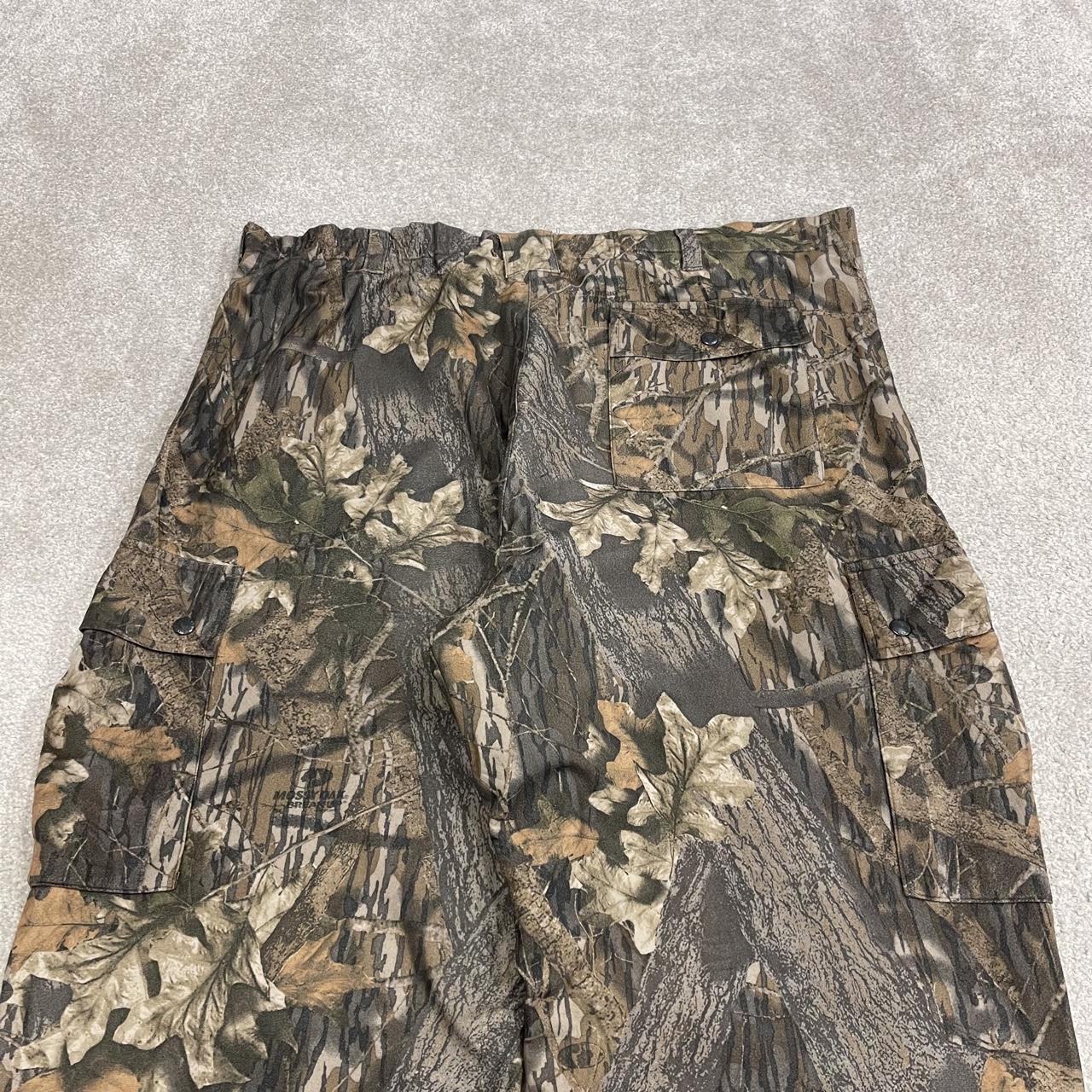 Baggy camo cargo pants Y2K khaki Mossy Oak camouflage outdoors hunting utility