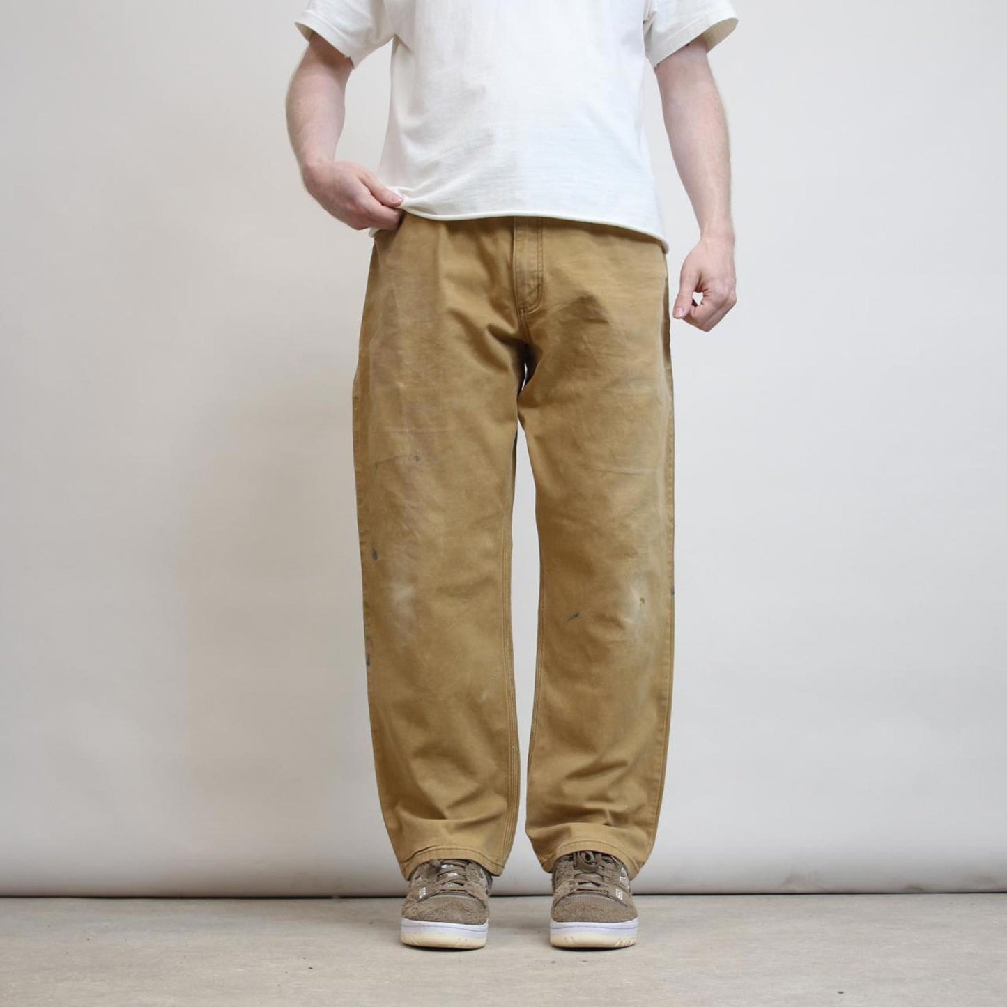 Carhartt carpenter pants W38L30 relaxed fit cargos faded tan