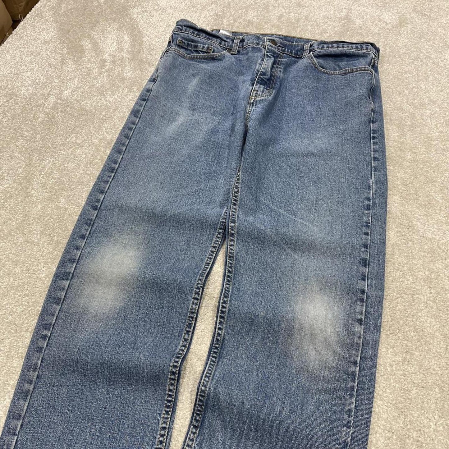 Y2k Levi's 505 jeans straight leg blue Casual denim pants red tab logo