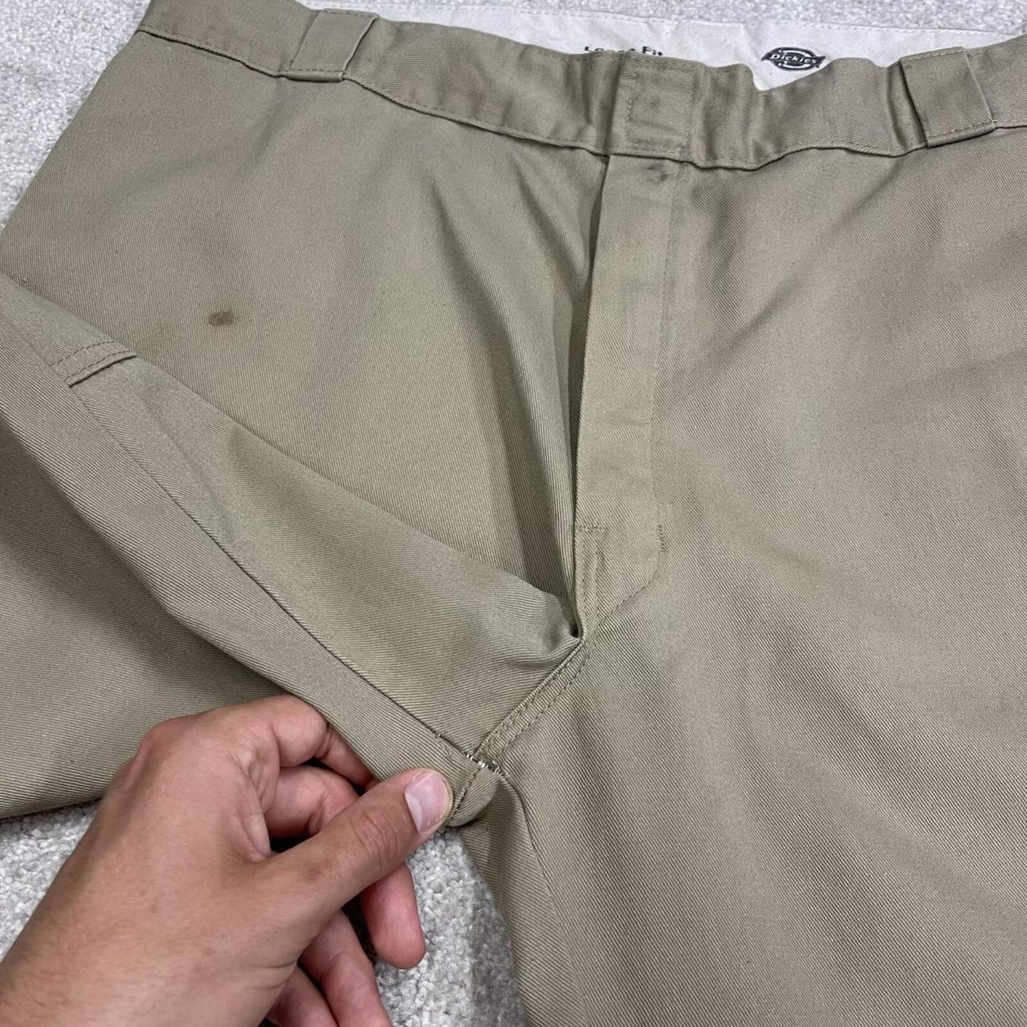 Dickies baggy chino shorts carpenter khaki Surfer style skate shorts long loose leg festival