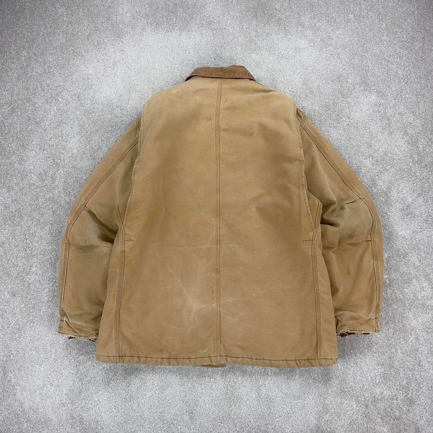 Hamilton brown Carhartt jacket XL - canvas arctic quilt lined chore coat collar