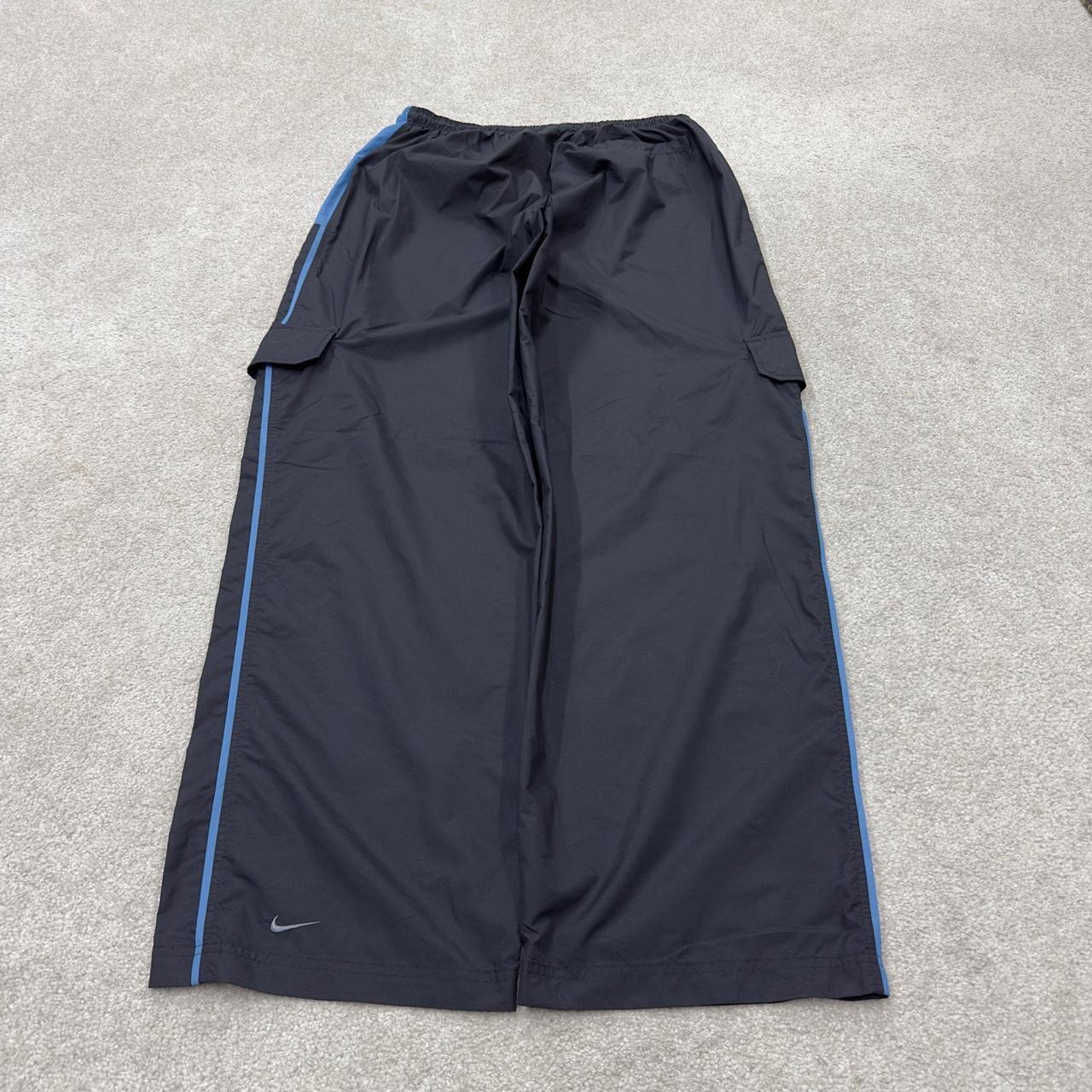 Vintage Nike baggy tracksuit bottoms wide leg Y2K black XL Wide leg 2000s style track pants