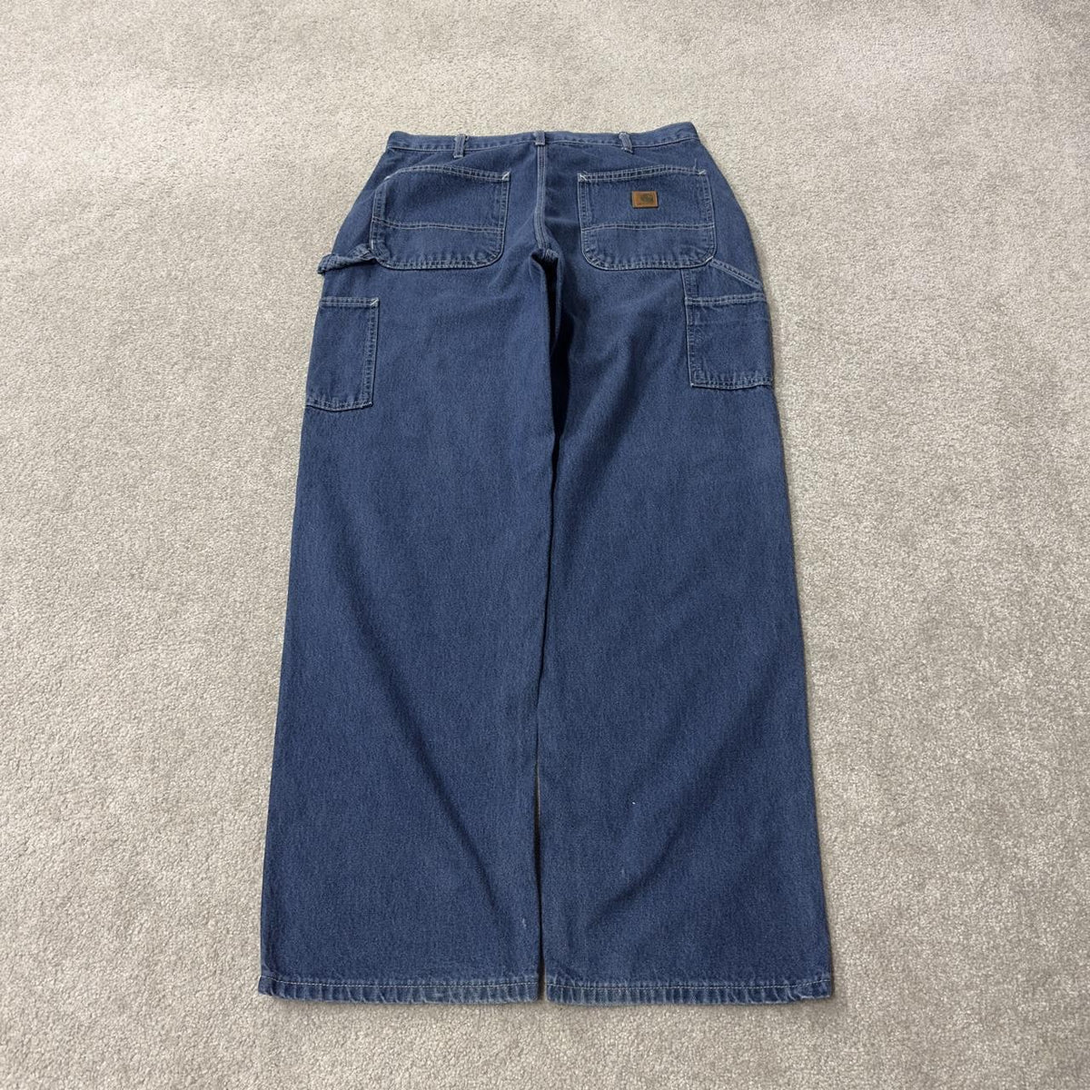 Baggy Carhartt carpenter jeans y2k W34L32 blue skater style workwear utility denim cargos